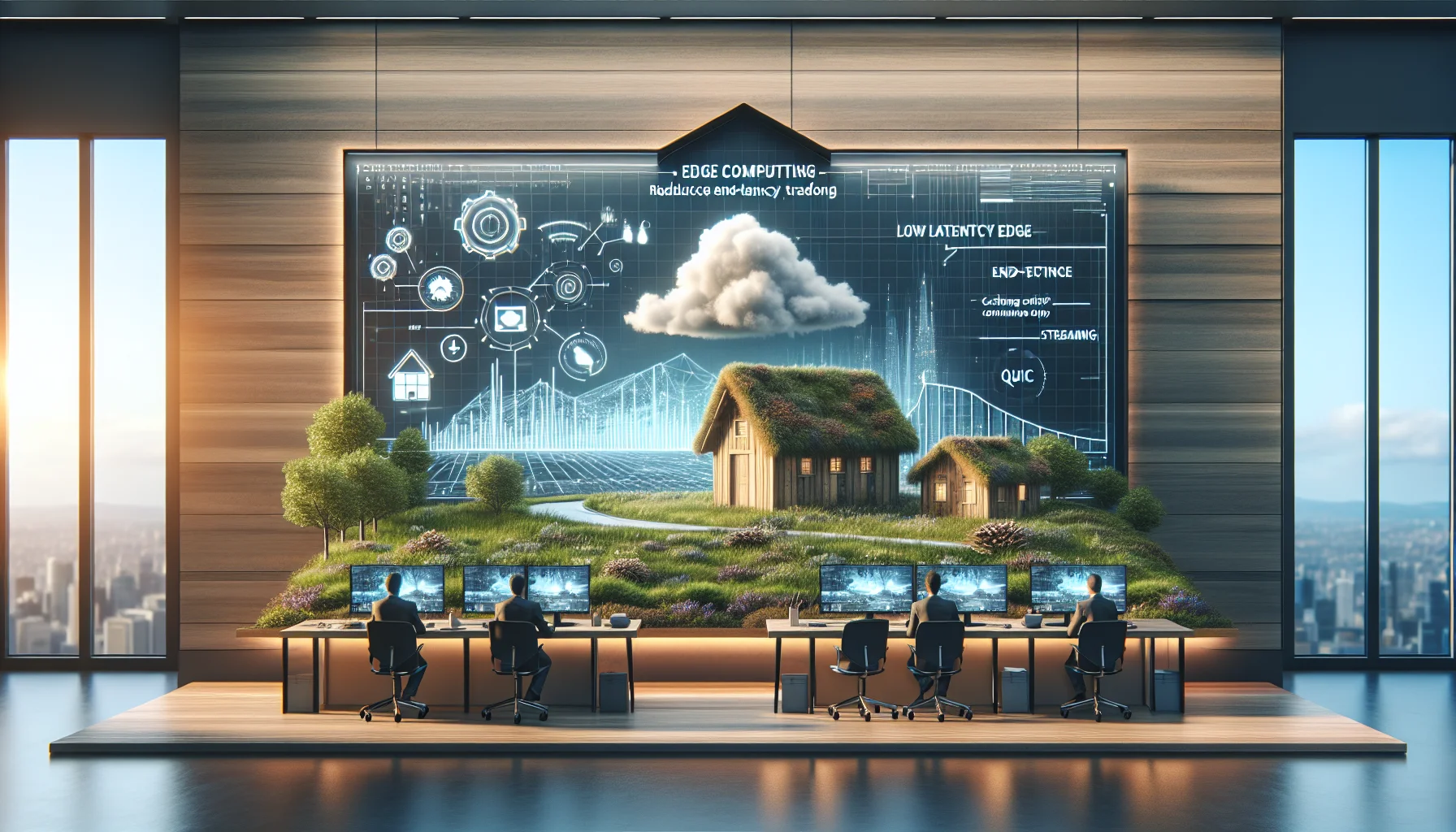 Edge node dashboard showing edge computing latency metrics
