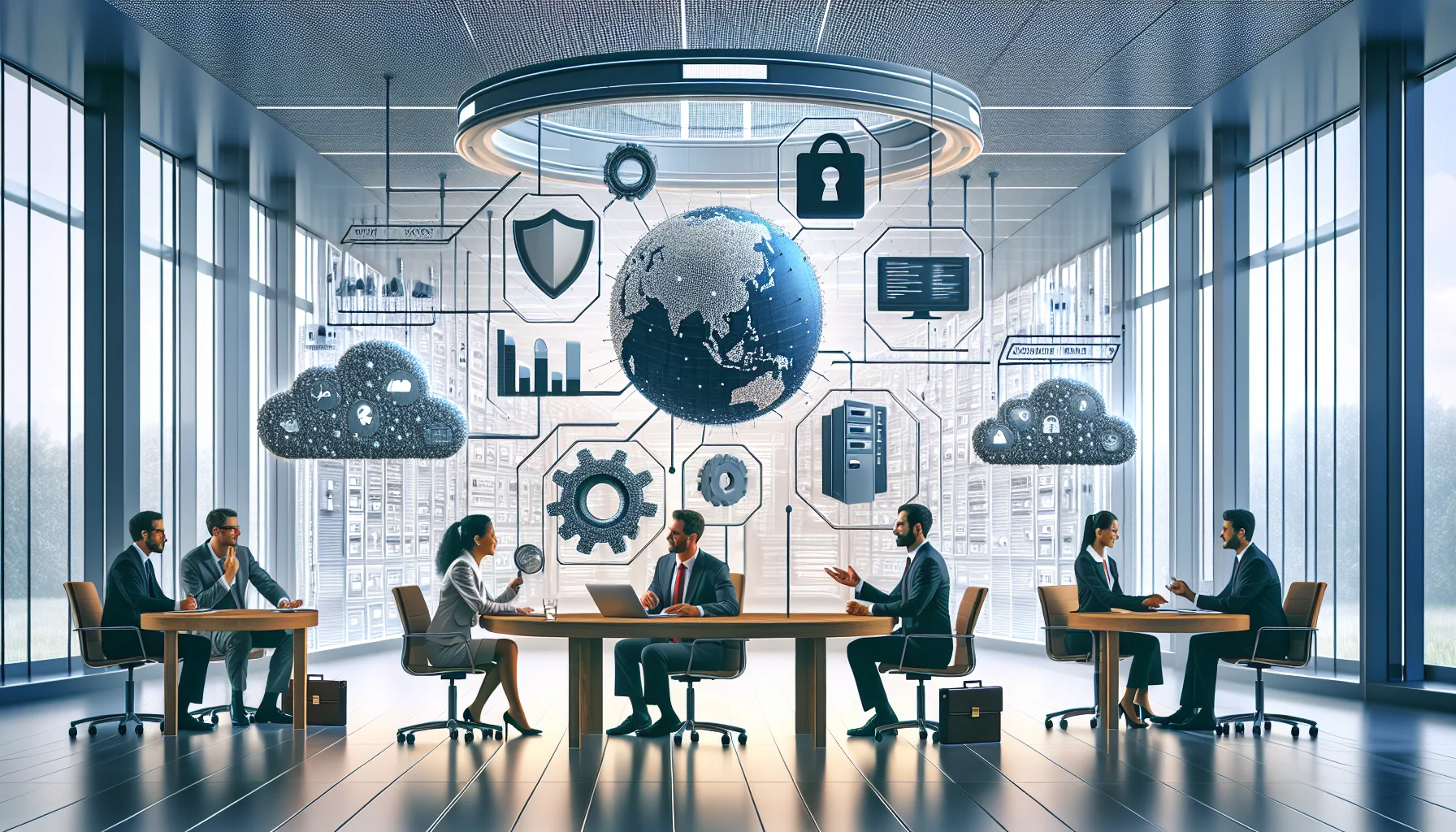 Engineers reviewing edge data privacy architecture on dashboard
