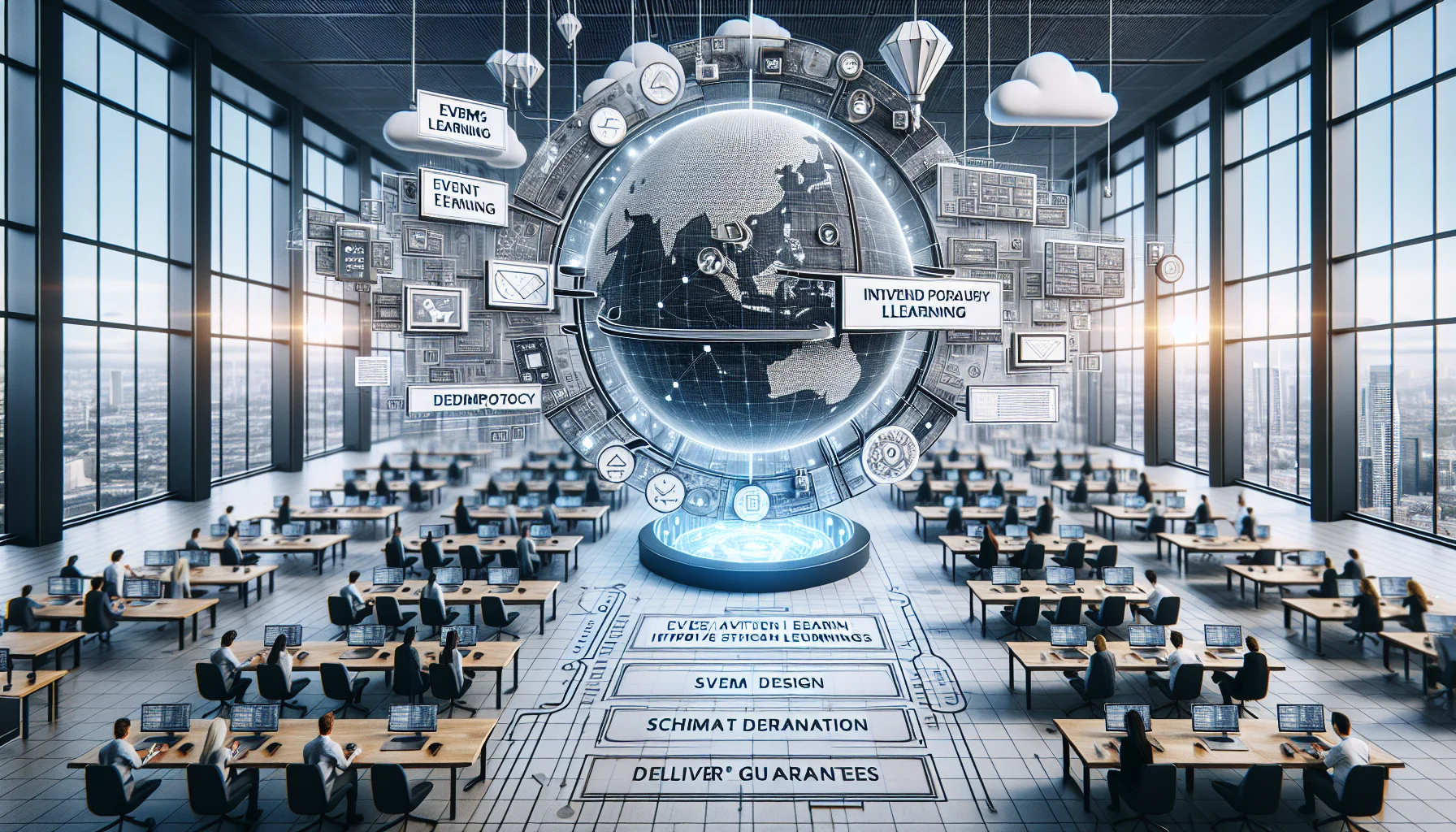 Dashboard showing event-driven learning metrics and pipeline health
