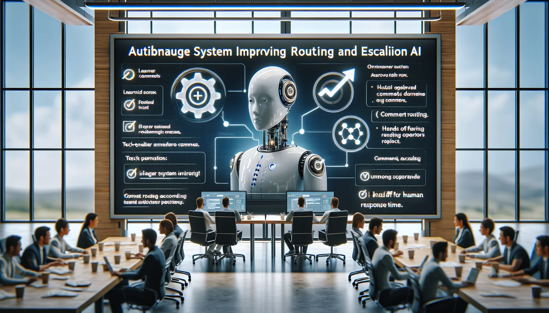 Dashboard visualizing Feedback triage AI routing, scores, and escalations