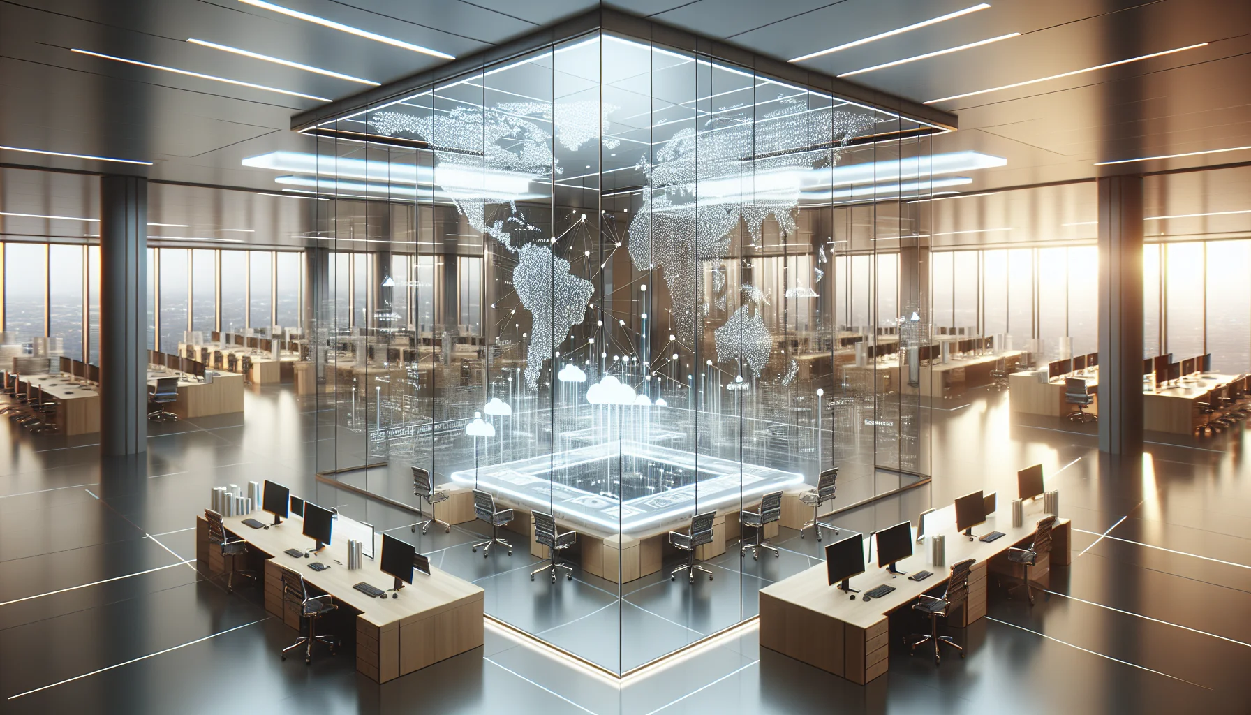 Engineers reviewing GCC cloud compliance data residency architecture diagram