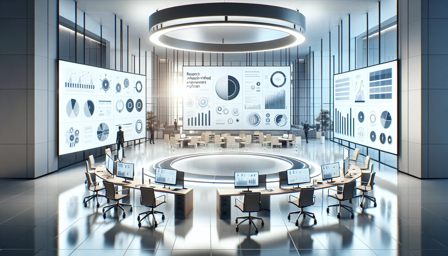 Cross-functional team planning LMS implementation with roadmap on screen