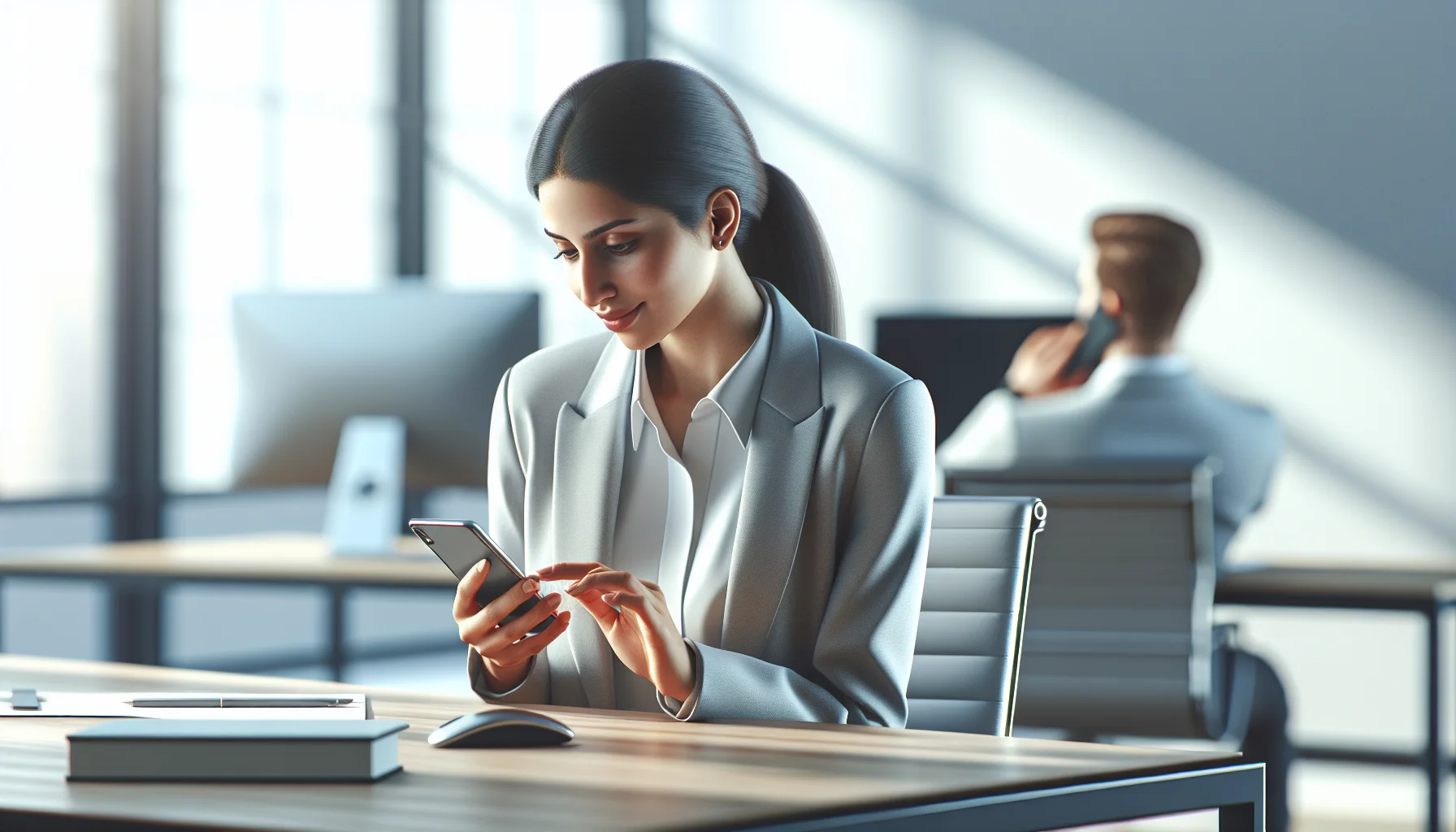 Frontline team using mobile-first learning app on smartphone