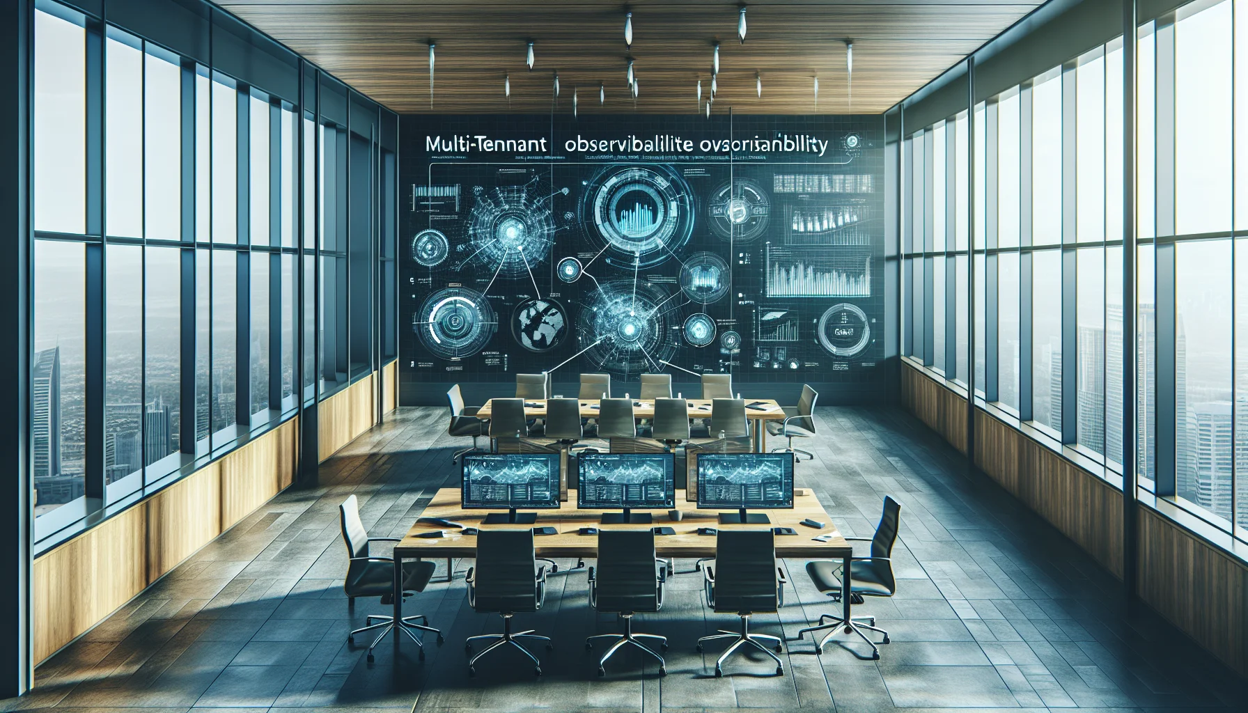 Engineers reviewing multi-tenant observability dashboard for tenant issues