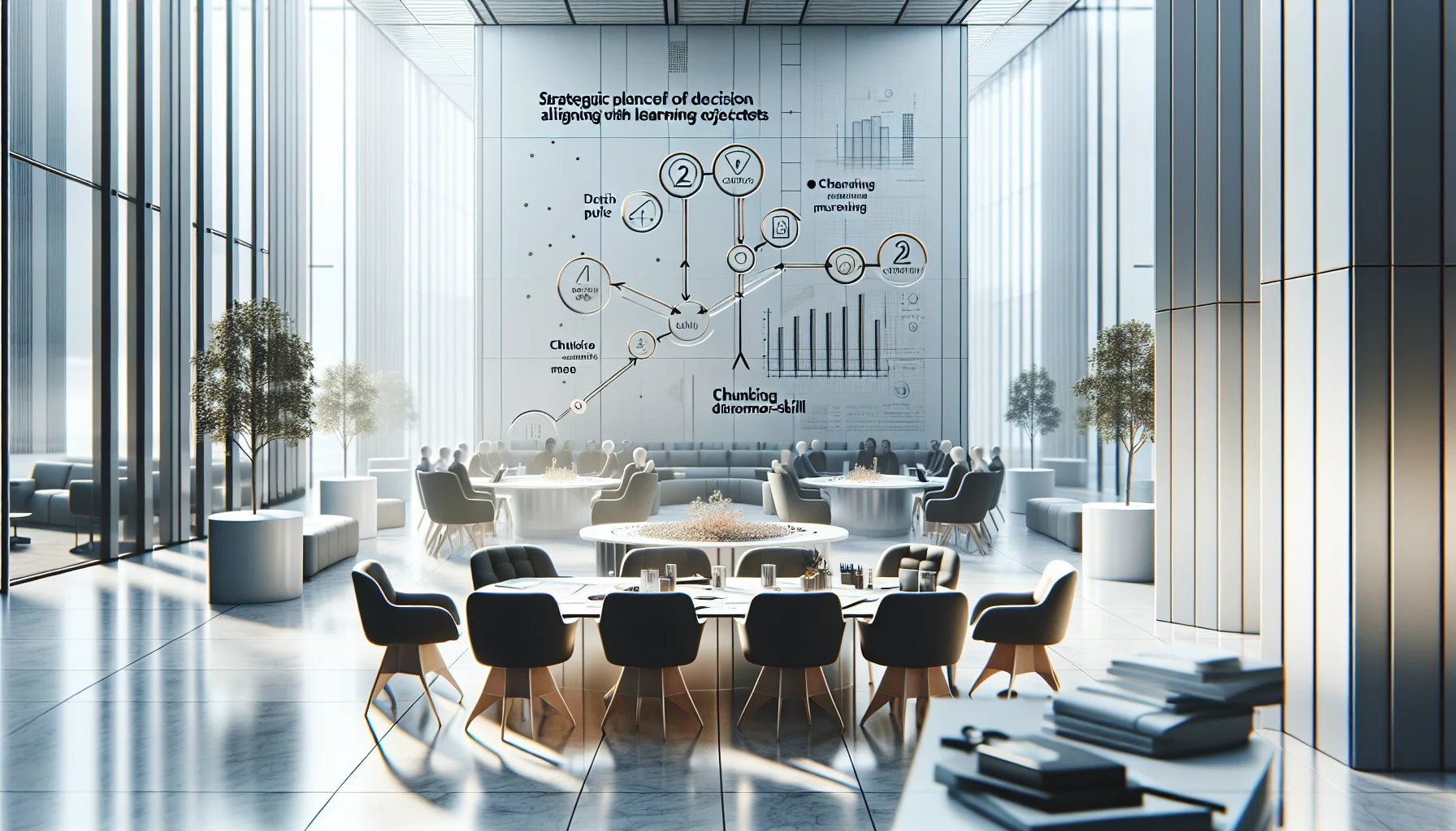 Designer reviewing placement of decision points in scenario UX