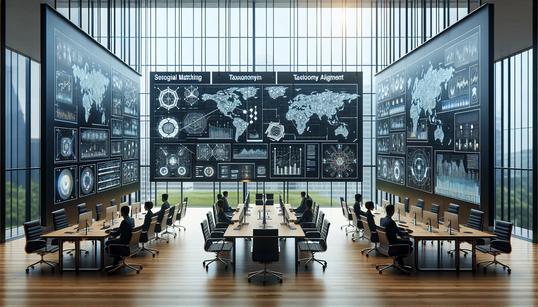 Compliance team reviewing regulatory mapping AI results on dashboard