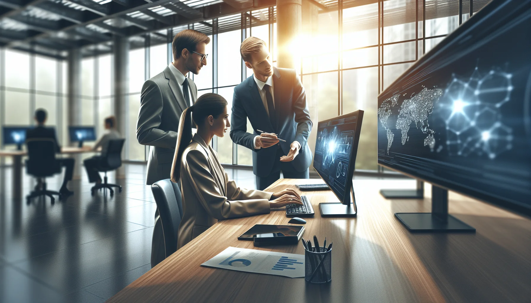 Senior leader learning digital tools via reverse mentoring session