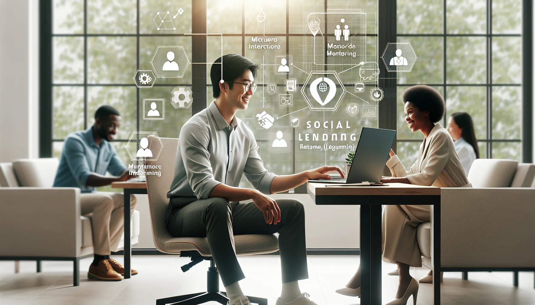 Remote team collaborating over laptop illustrating social learning remote features