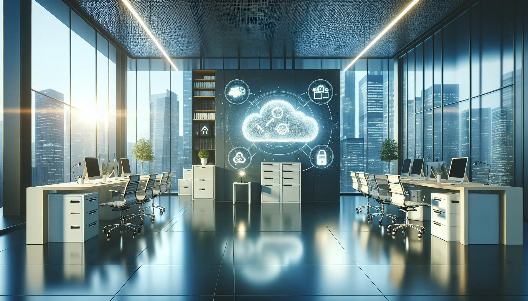 Analysts comparing TCO cloud vs on-premise models on laptop