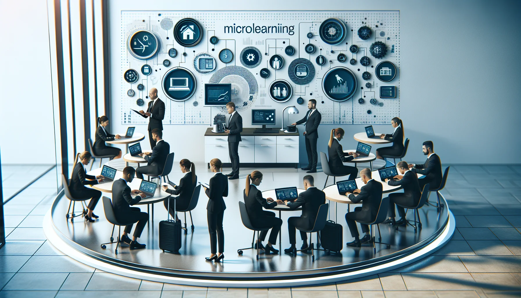 Hotel staff using mobile microlearning for hospitality modules