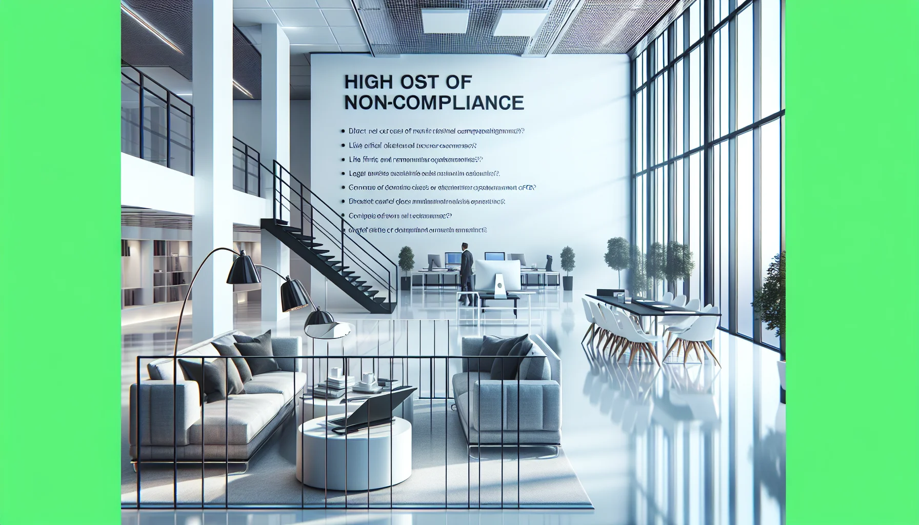 CFO reviewing cost of non-compliance financial model spreadsheet