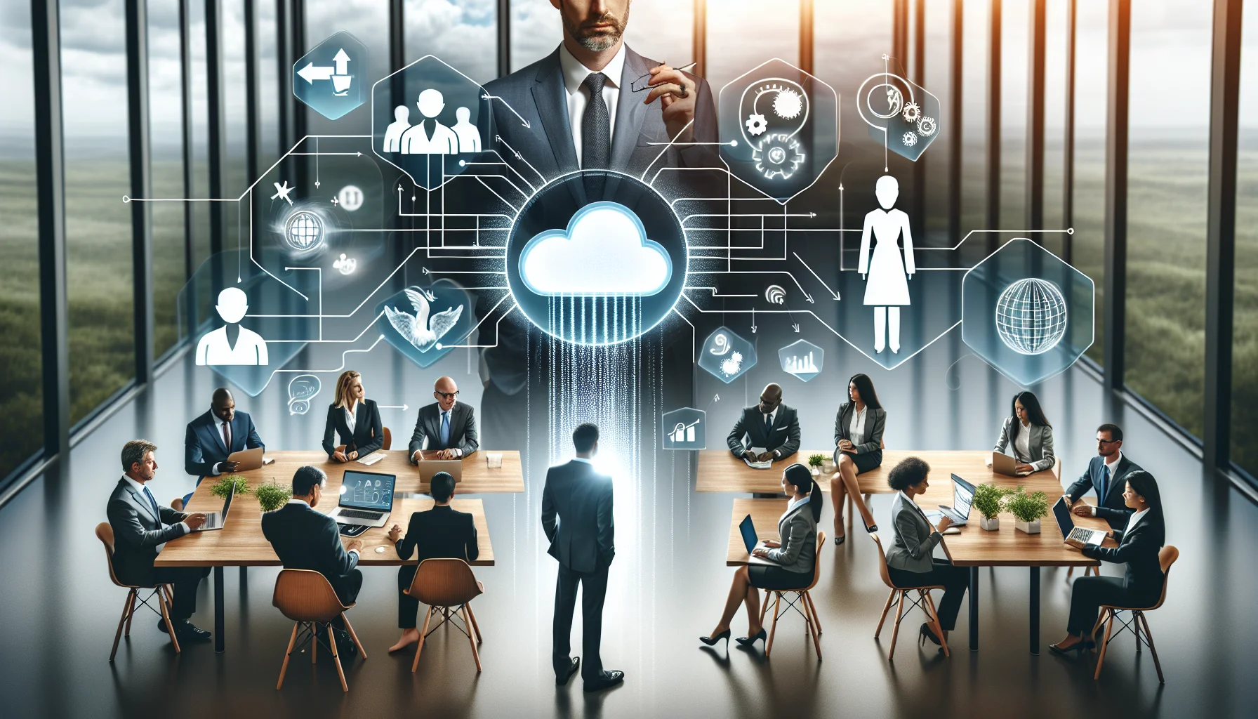 HR team reviewing HR cloud migration checklist on laptop screen