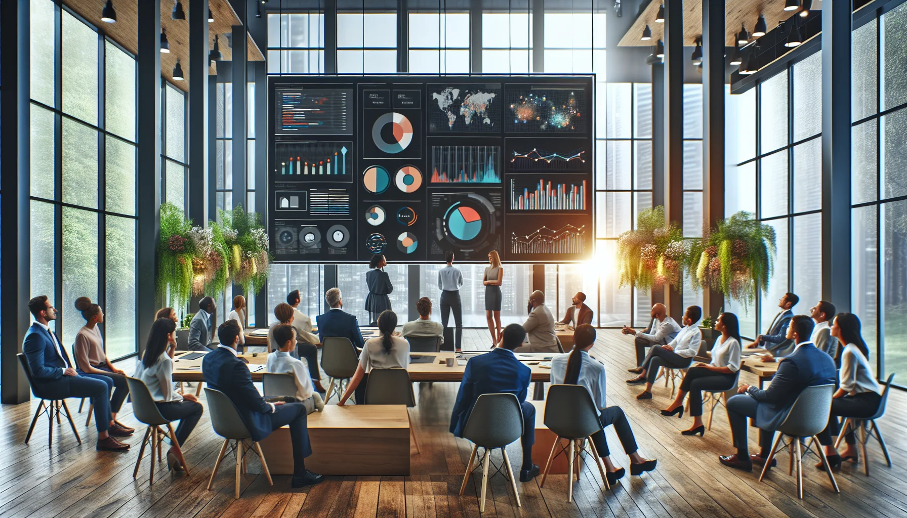 Dashboard showing employee engagement metrics and cohort analysis