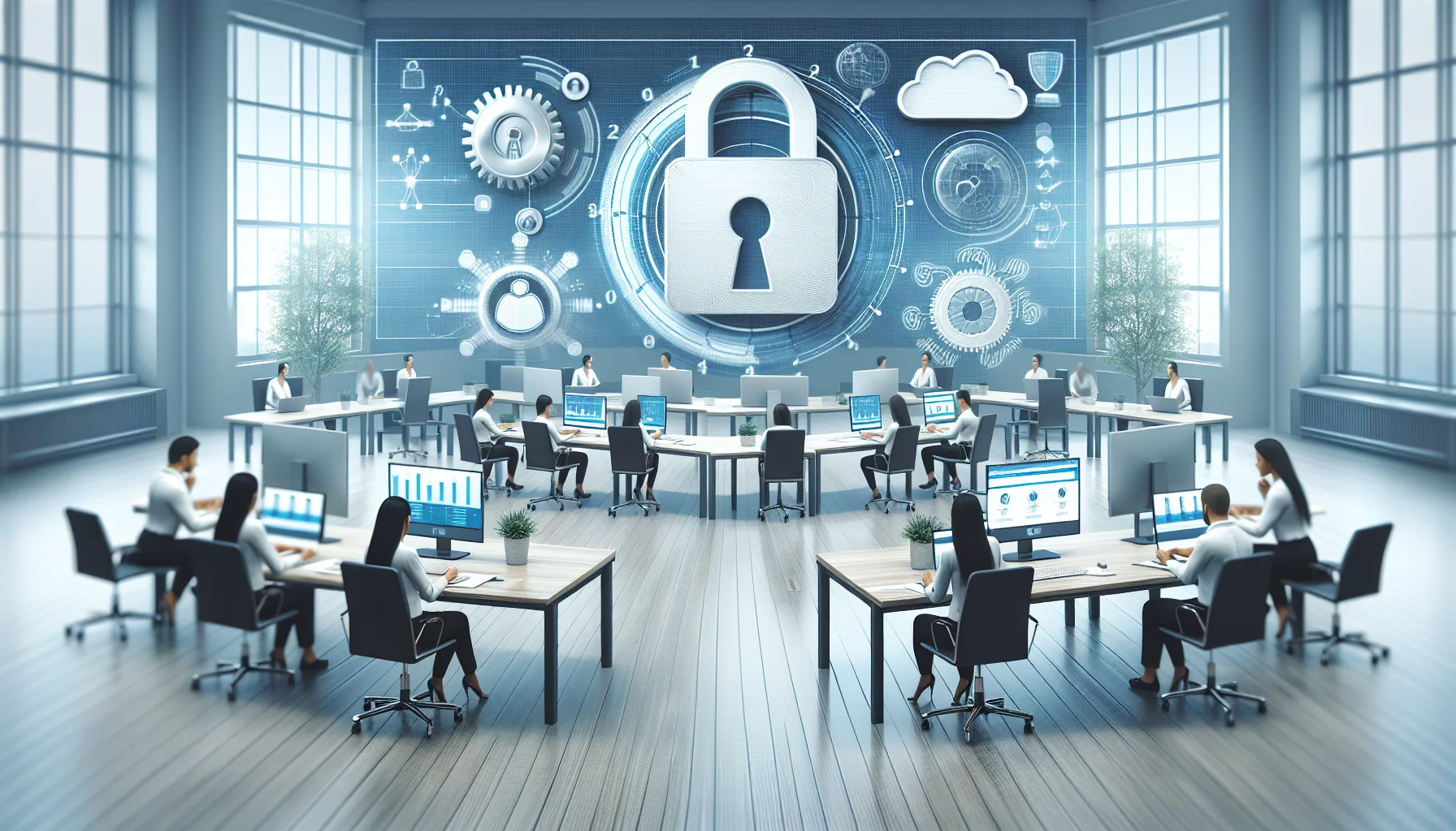 Security checklist on laptop showing LMS security compliance controls