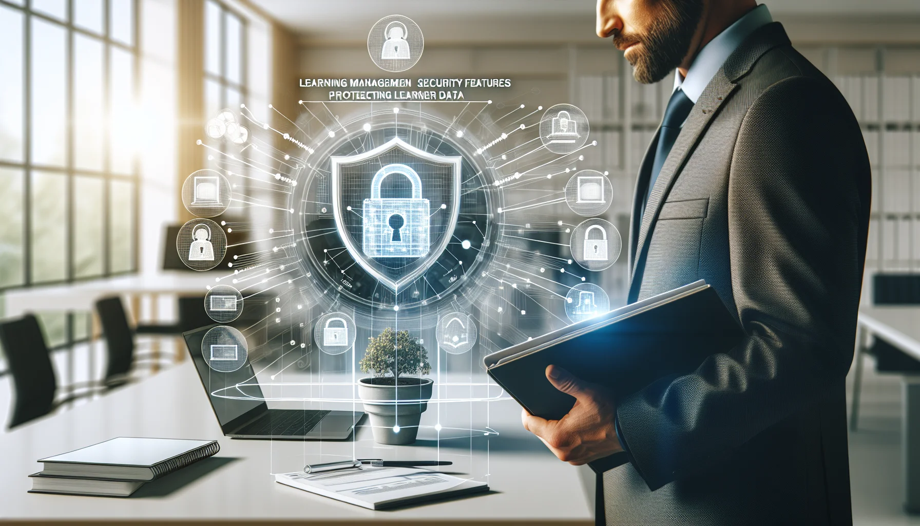 IT team reviewing lms security features on dashboard