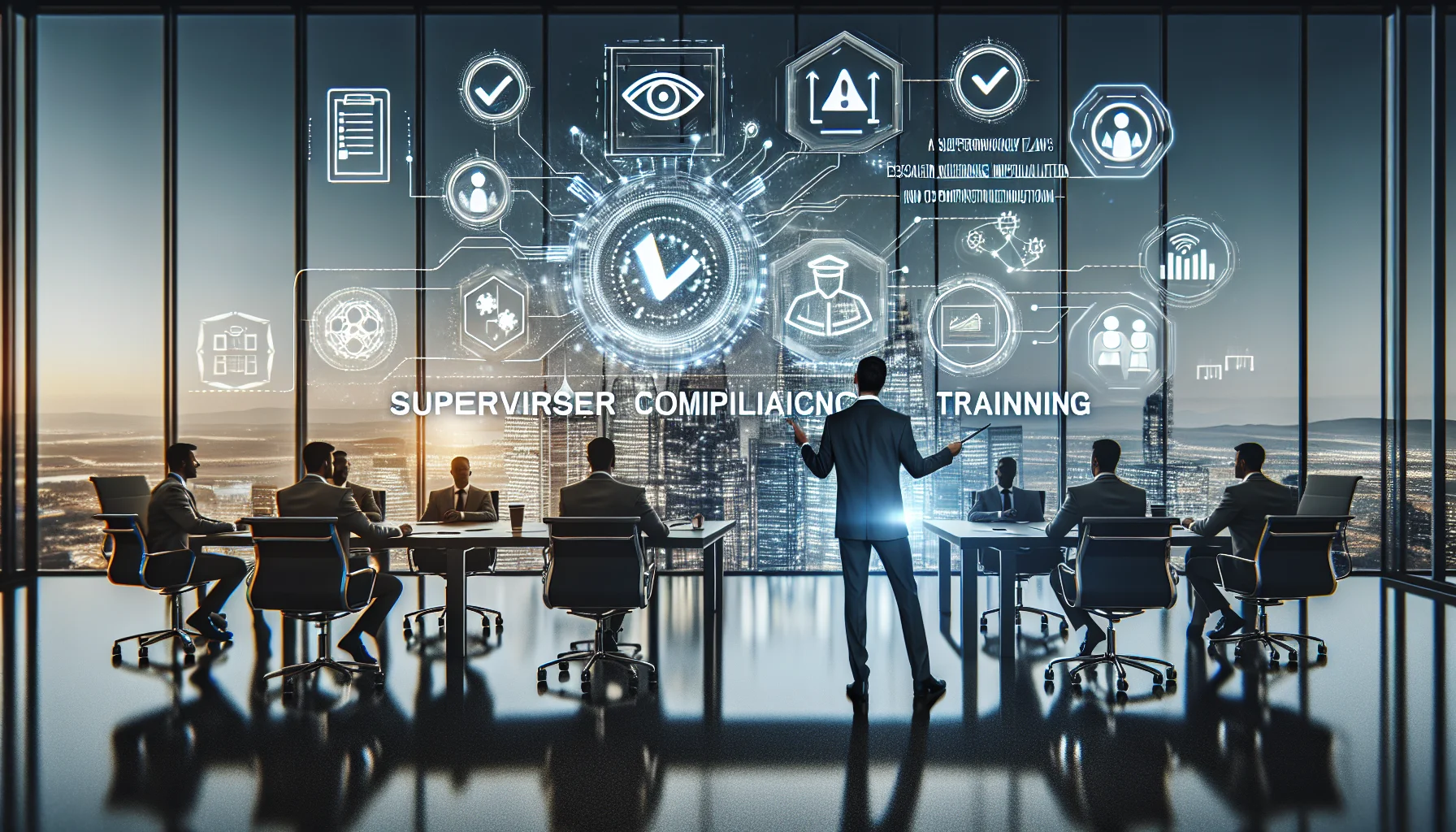 Supervisor compliance training checklist reviewed on tablet screen