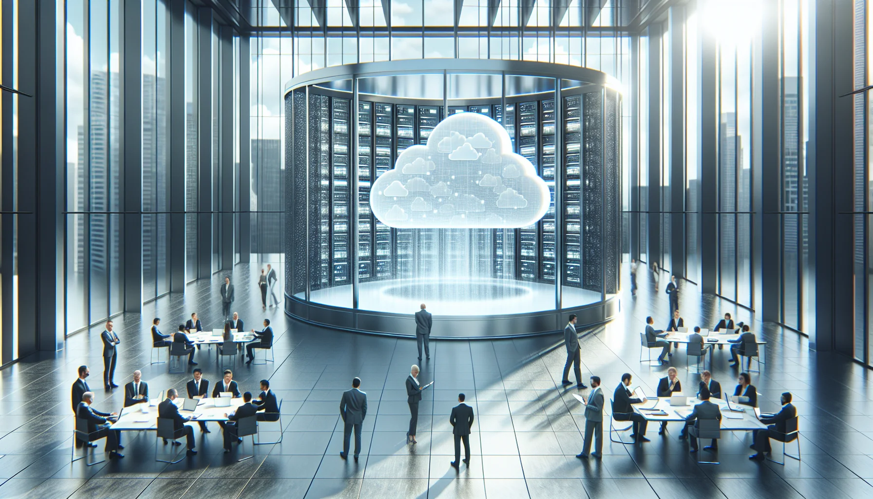 Engineers planning cloud disaster recovery across hybrid and on-premise systems