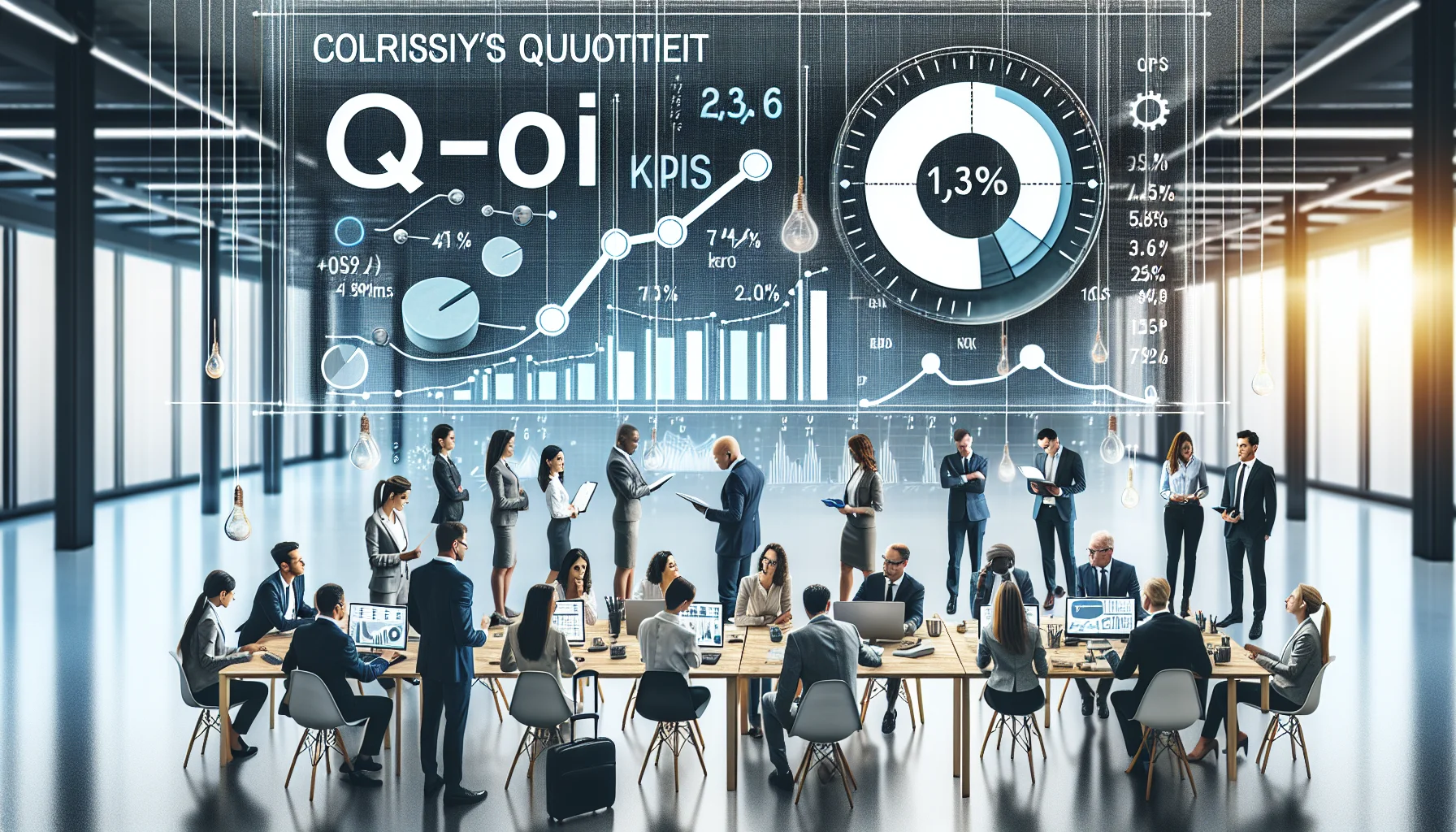 HR team reviewing curiosity quotient ROI model on laptop