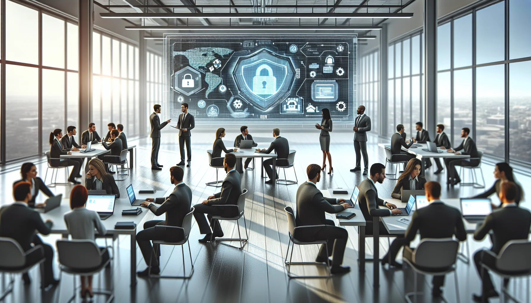Distributed team reviewing cybersecurity training platform onboarding checklist