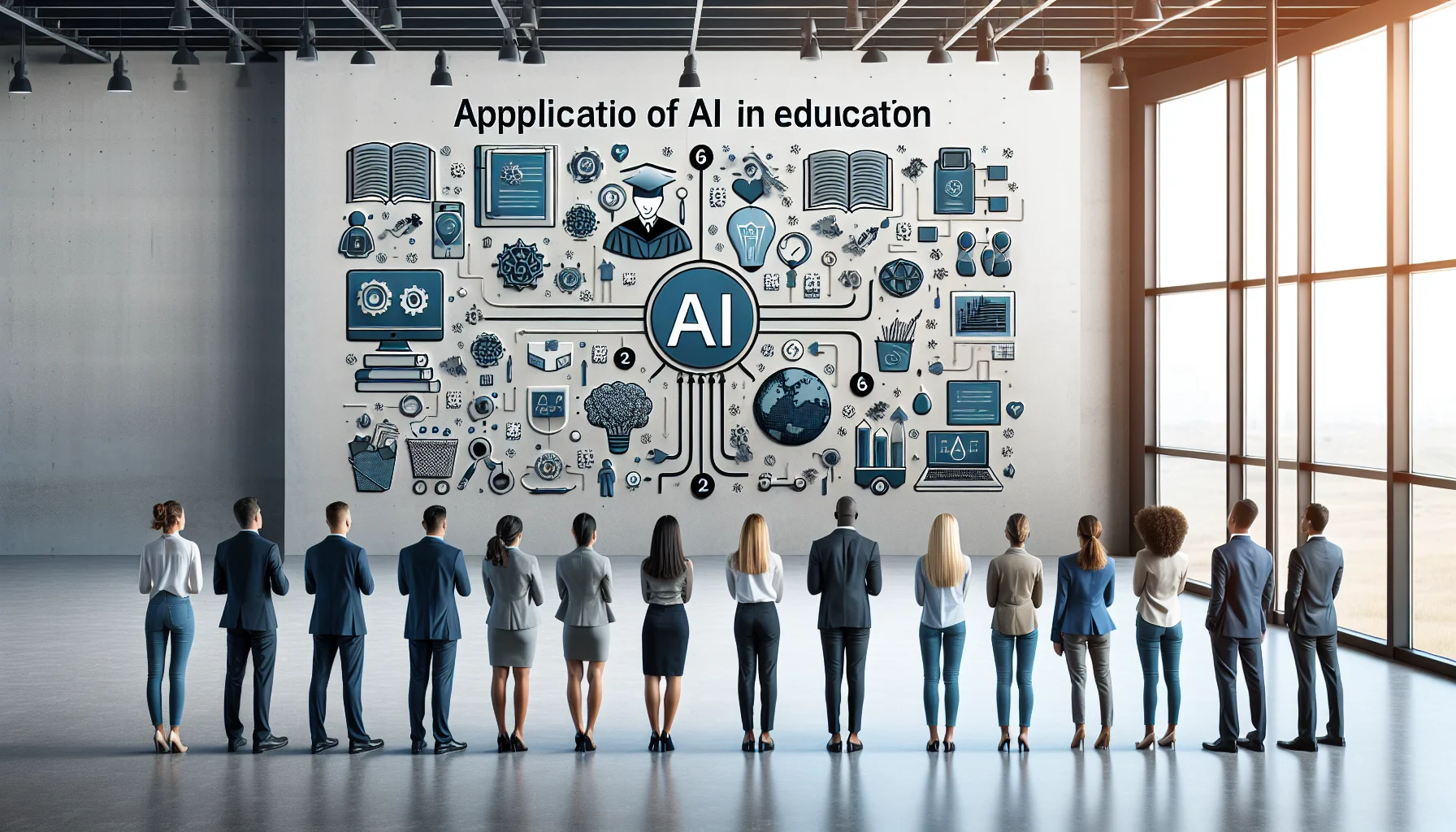 School leaders planning AI in Education pilot on laptop