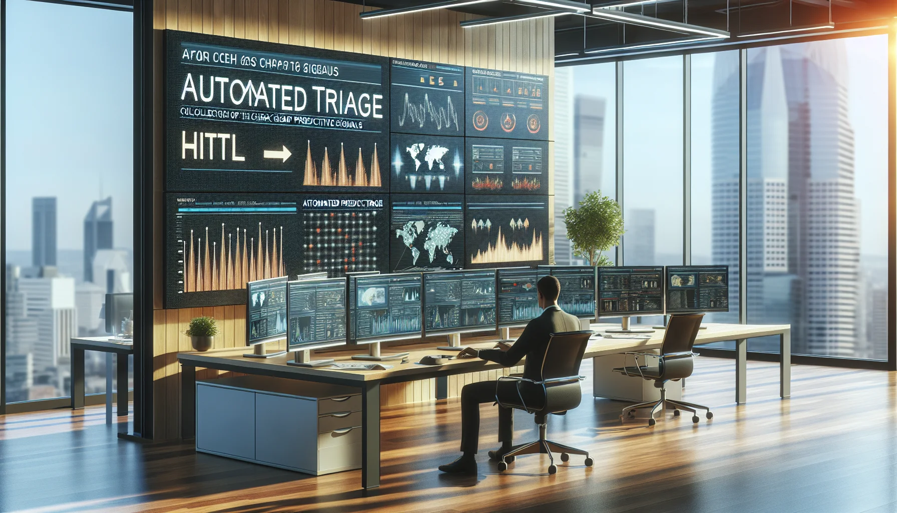 Dashboard showing automated triage HITL risk scores and routing