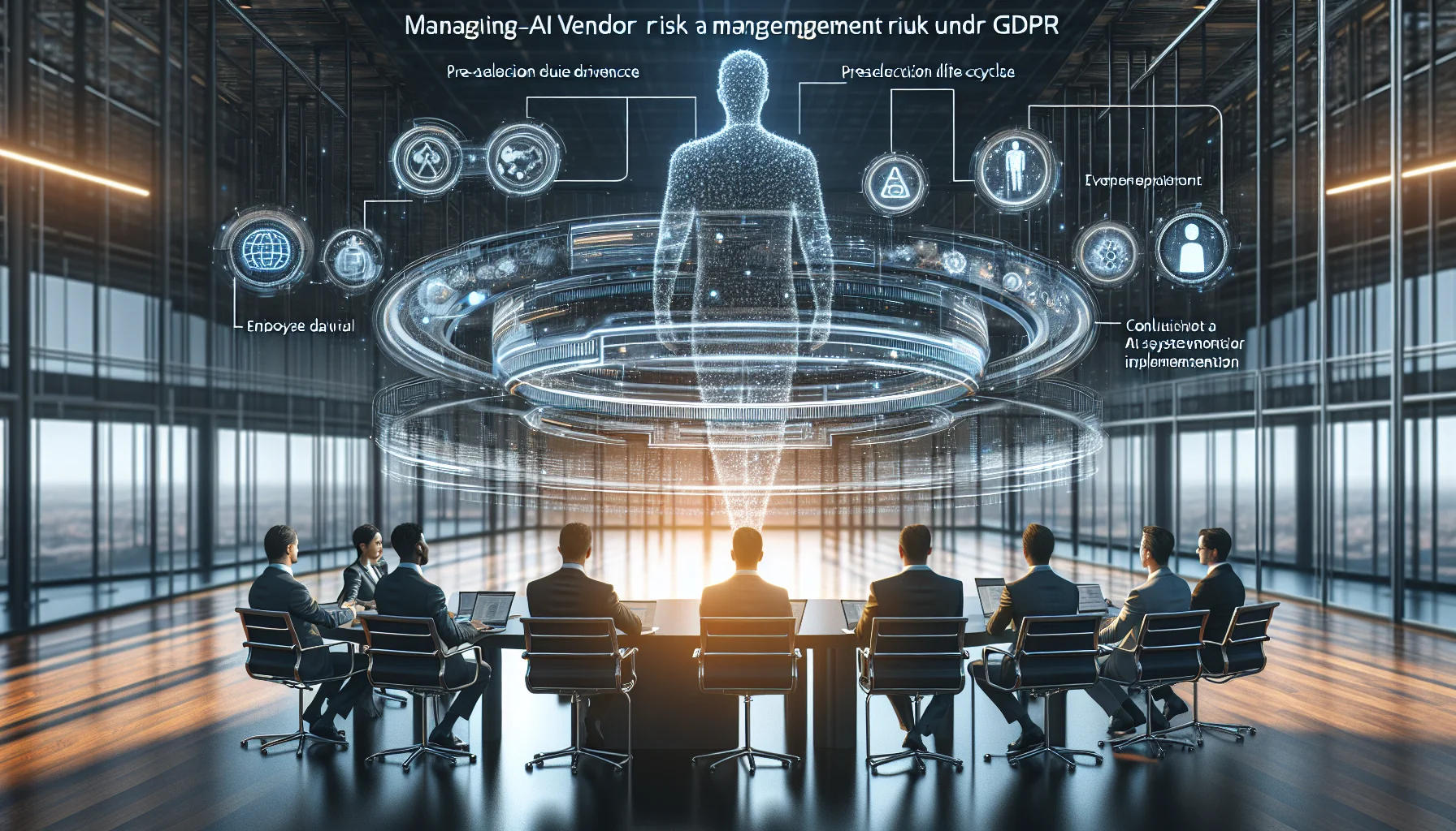 Compliance team reviewing AI vendor risk checklist and documentation