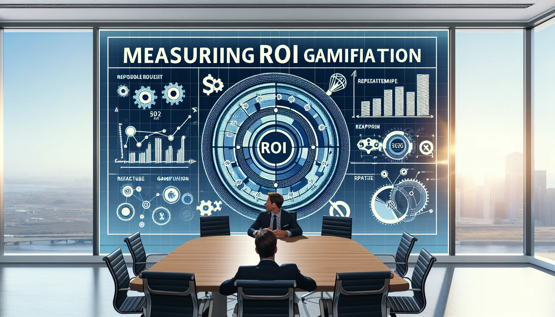 Team reviewing ROI for gamification dashboard and KPI maps