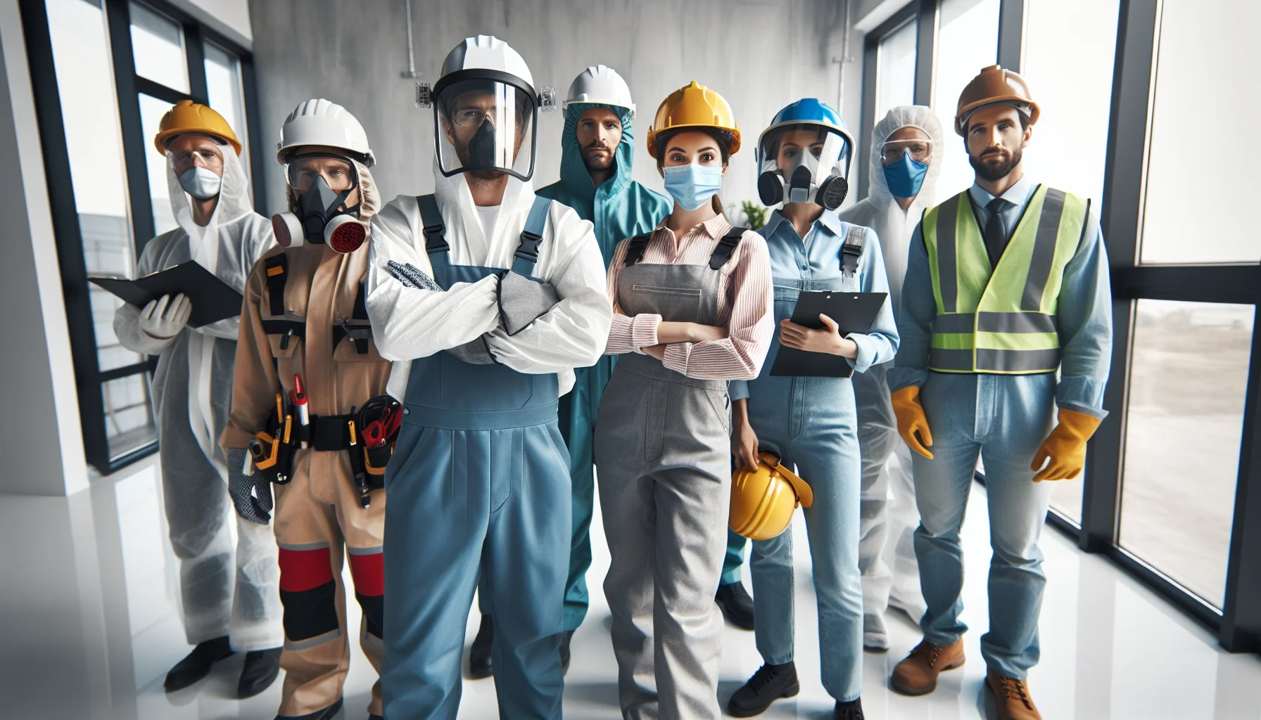 Safety team reviewing PPE training templates and selection matrix
