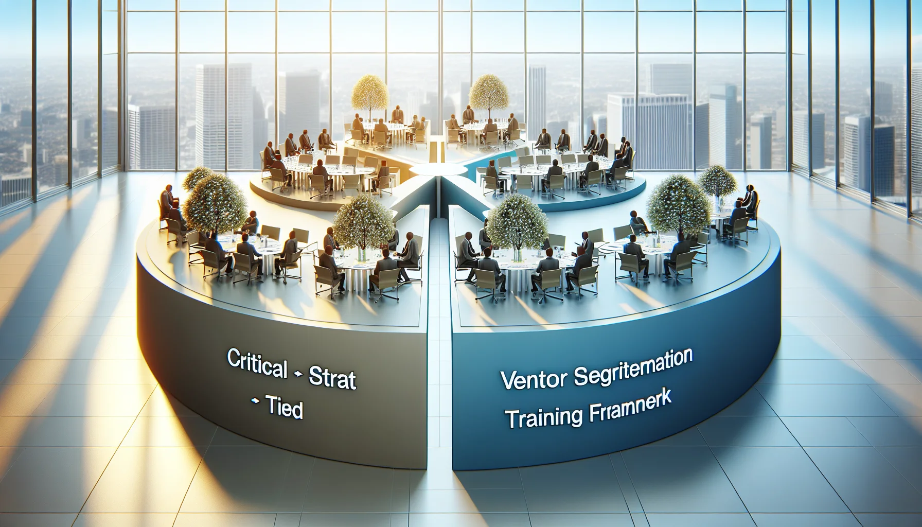 Dashboard showing vendor segmentation training tiers and compliance metrics