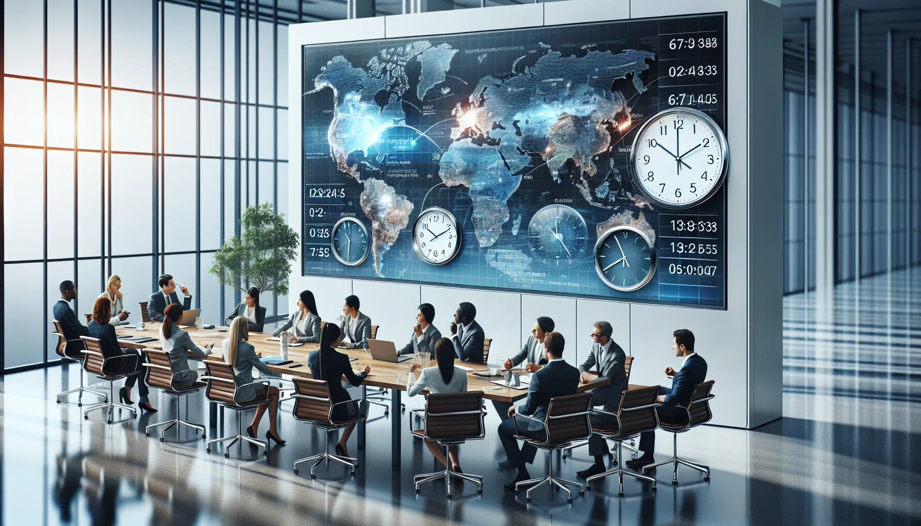 Remote team planning calendar showing time zone management overlap