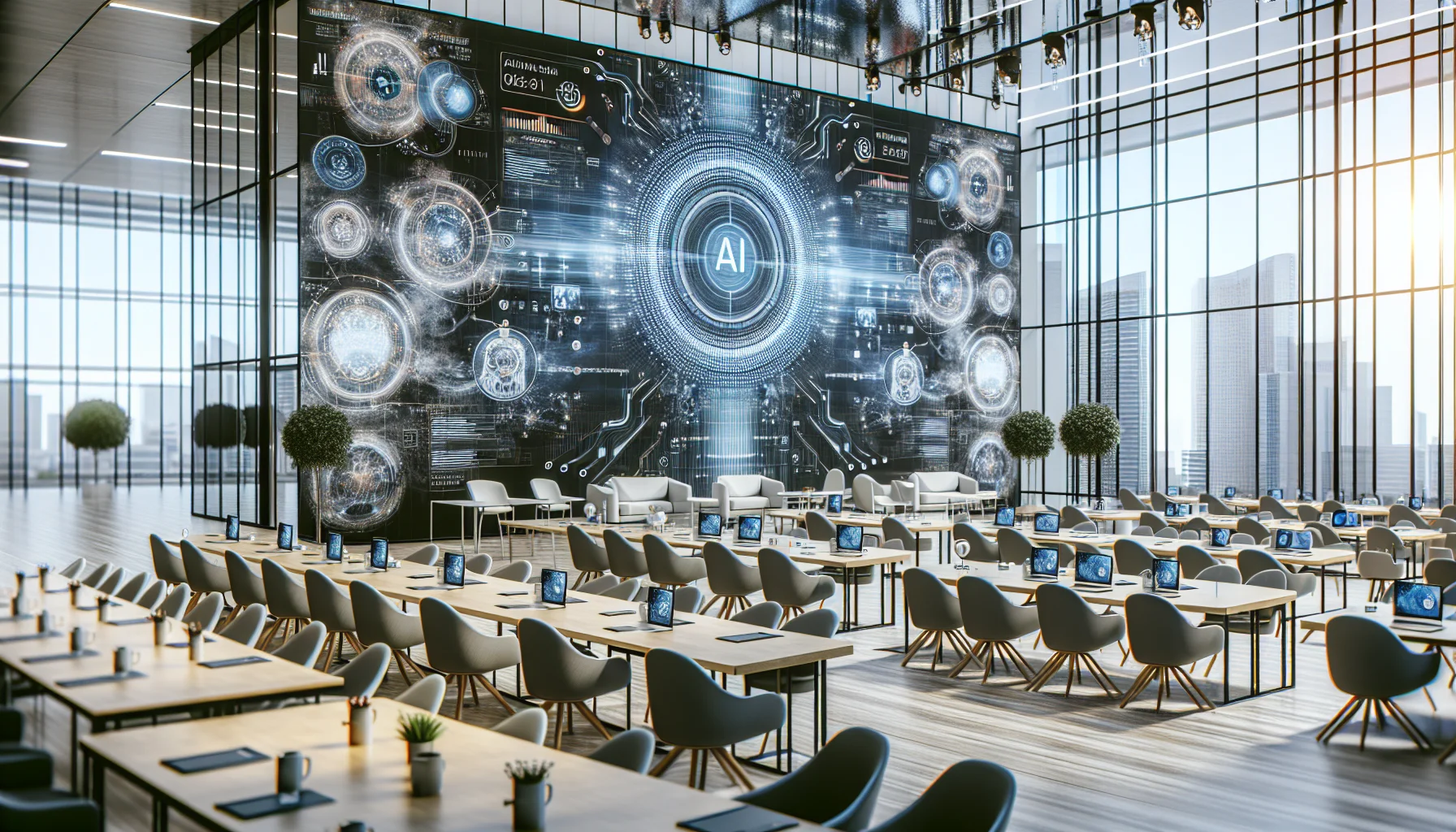 Engineers reviewing ai digital twin simulation intelligence dashboard