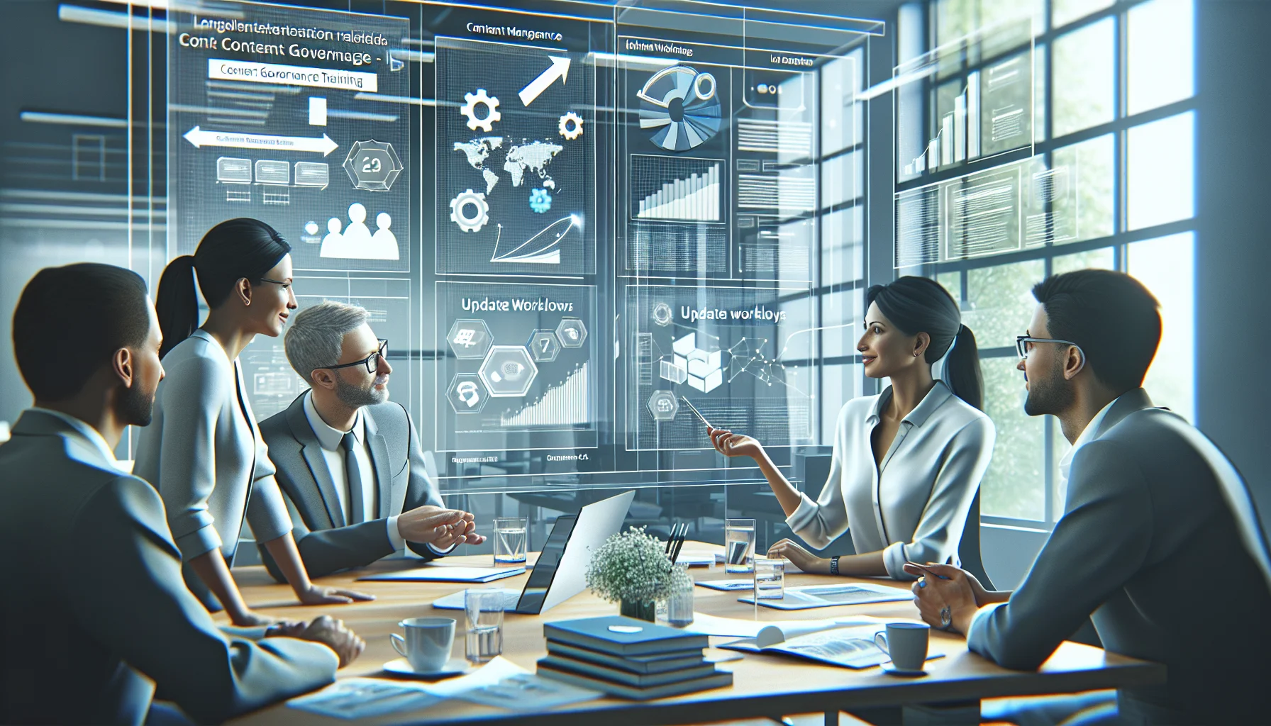 Dashboard monitoring content governance training pages and alerts