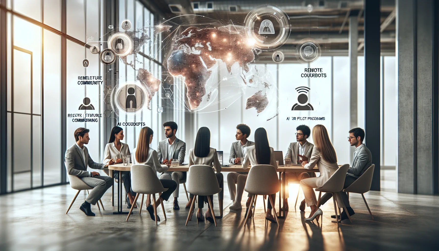Remote team collaborating on laptop: future of remote communities
