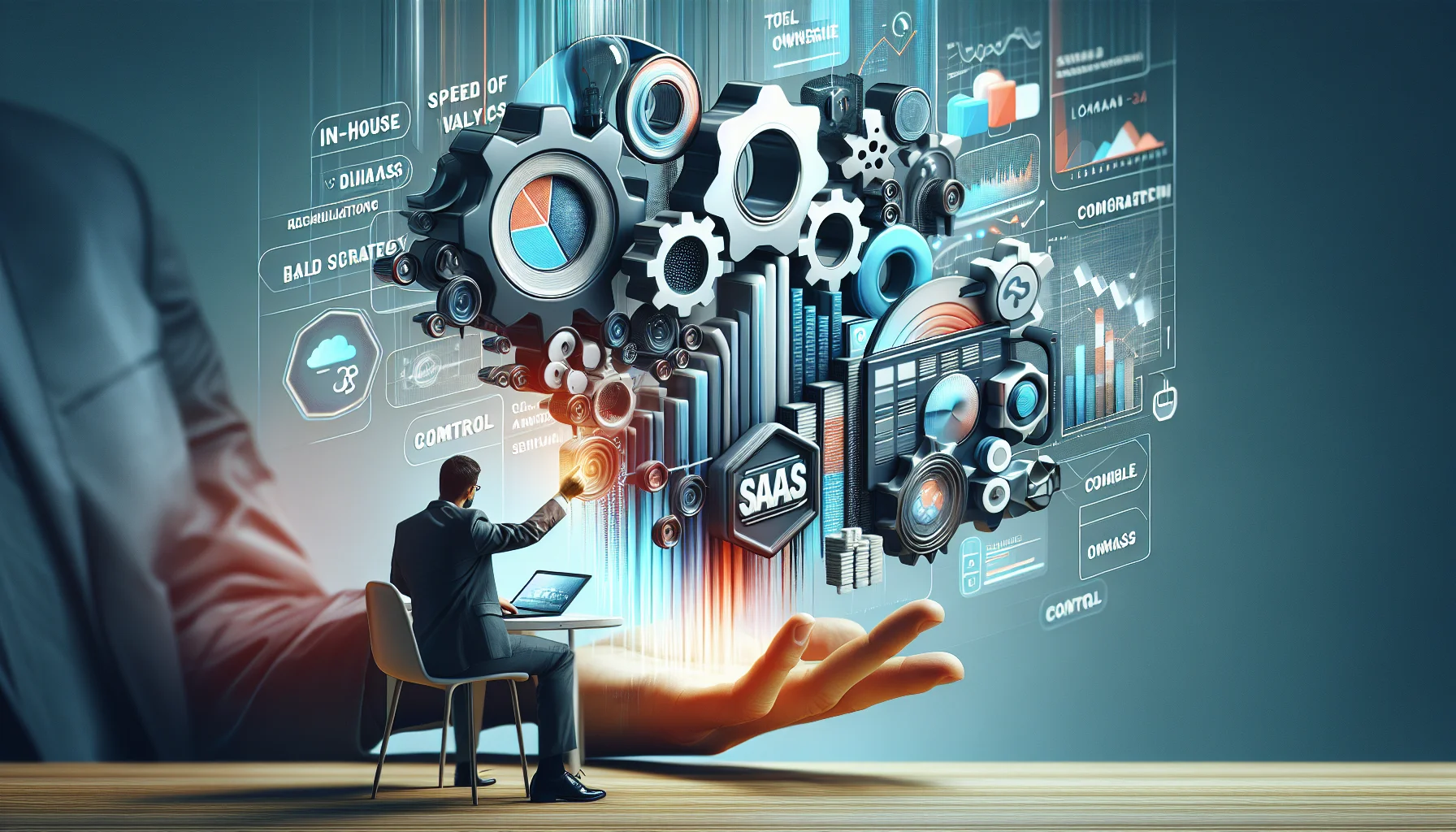 Decision matrix comparing in-house vs SaaS sentiment analysis benefits