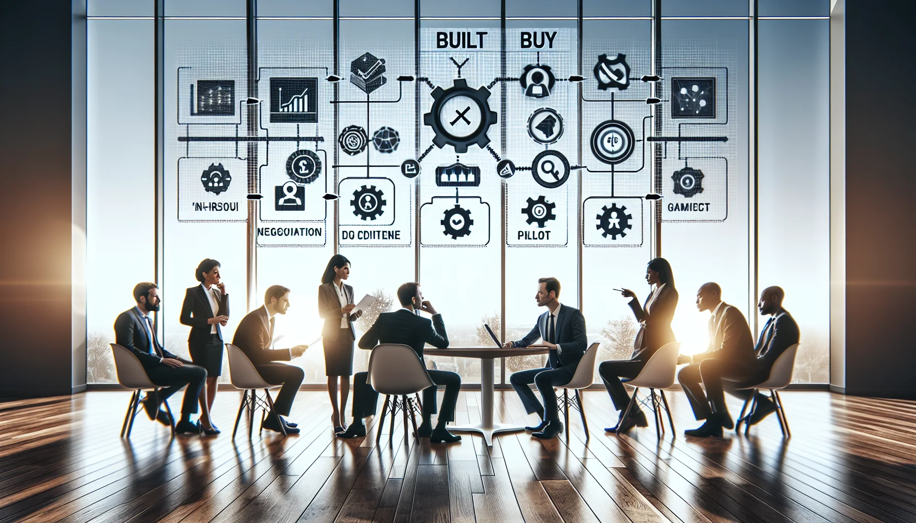 Team evaluating in-house vs third-party gamification cost model