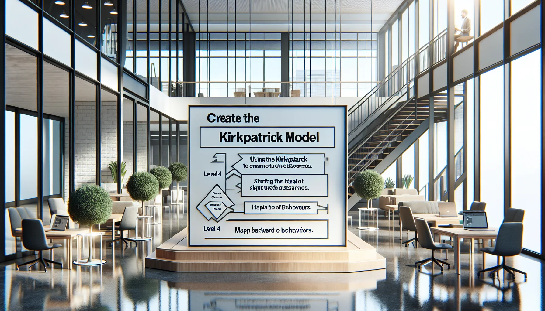 L&D team mapping Kirkpatrick model levels to business KPIs
