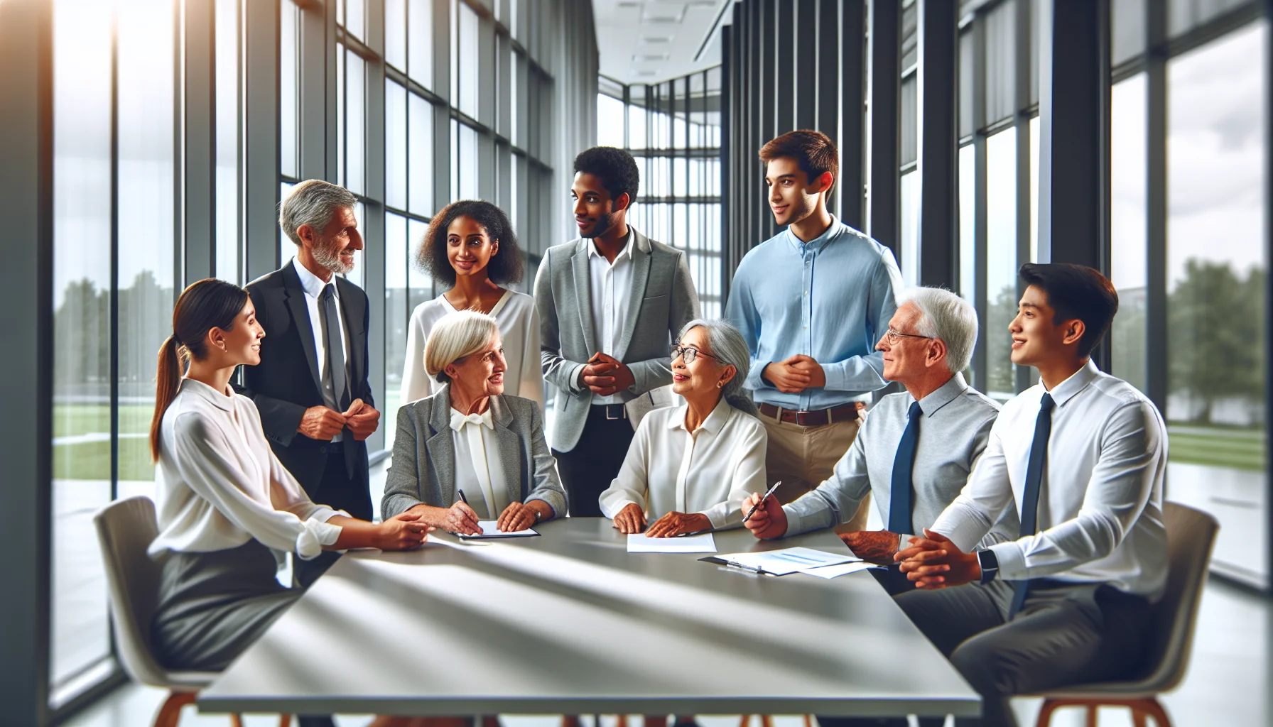 HR team planning managing multigenerational teams with whiteboard