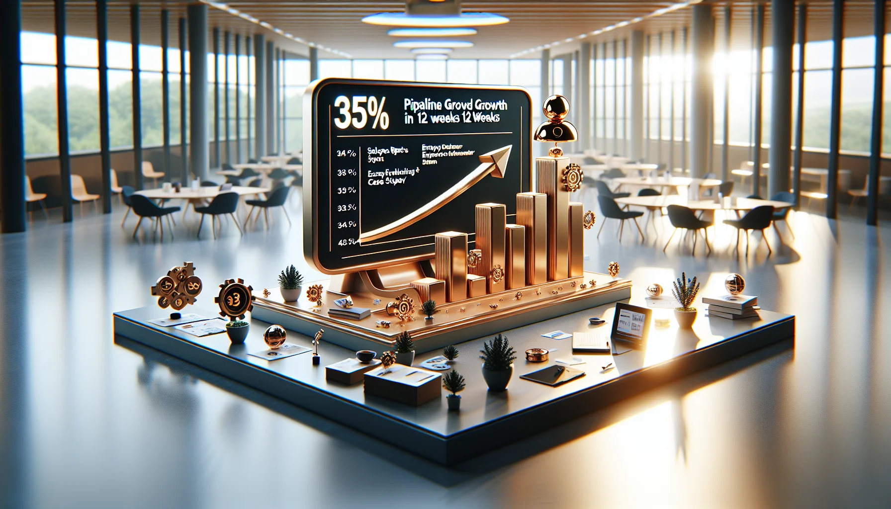 Sales rep UGC case study pilot metrics on laptop screen