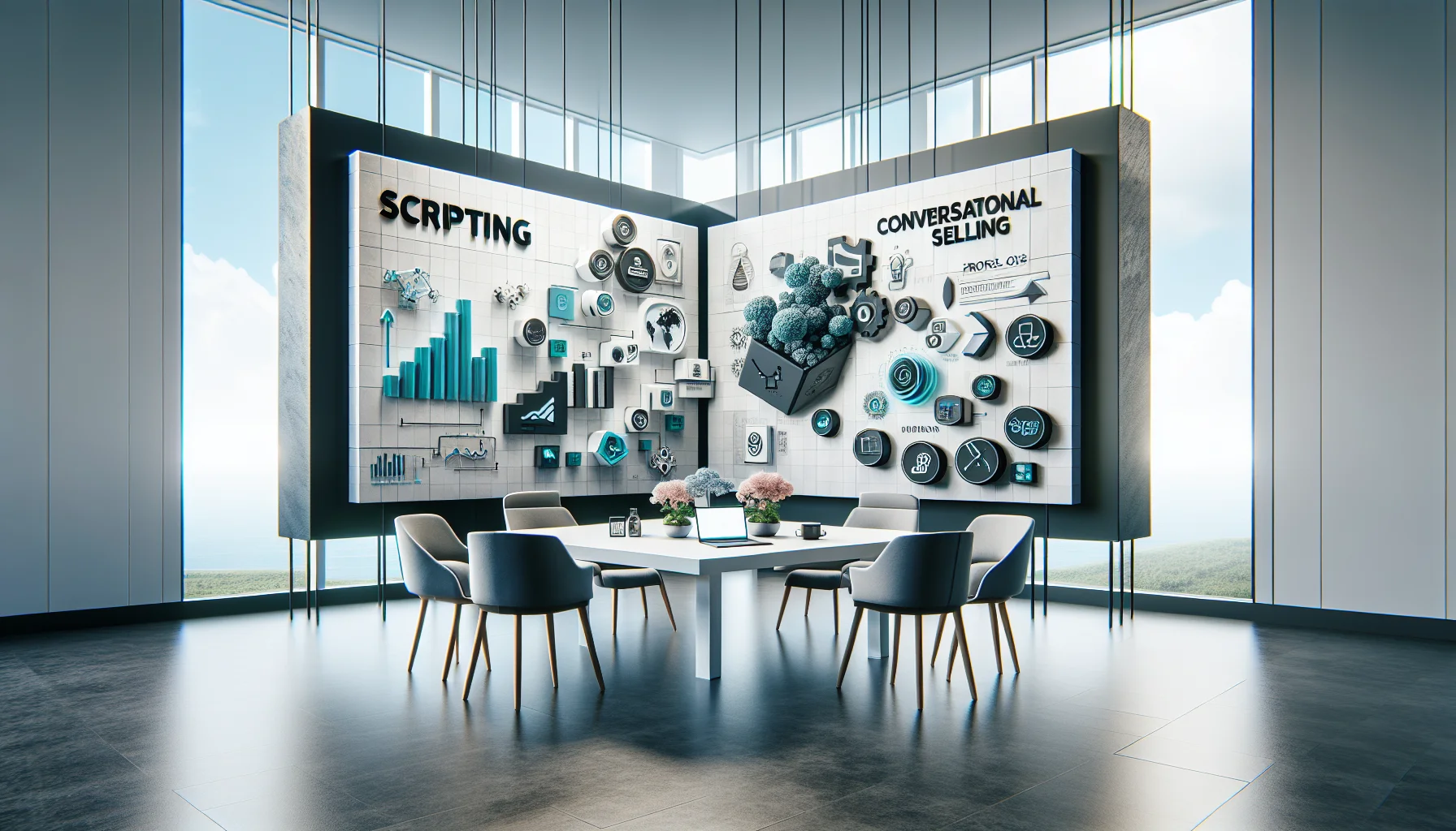 Sales team debating scripting vs conversational selling strategies