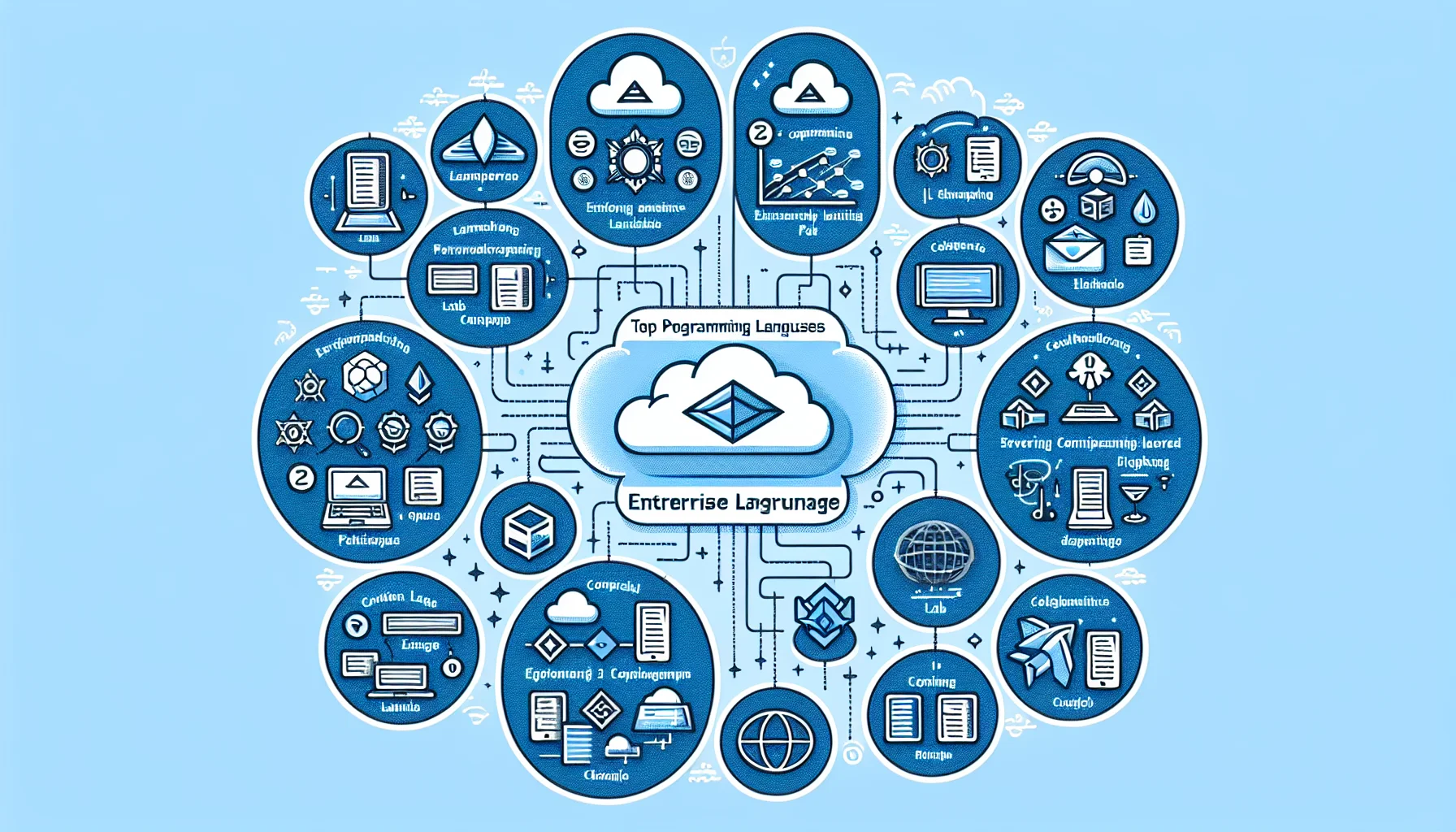 Comparison chart of the best enterprise programming languages for cloud-native backends: Go, Rust, Java, showing performance, security, and TCO trade-offs