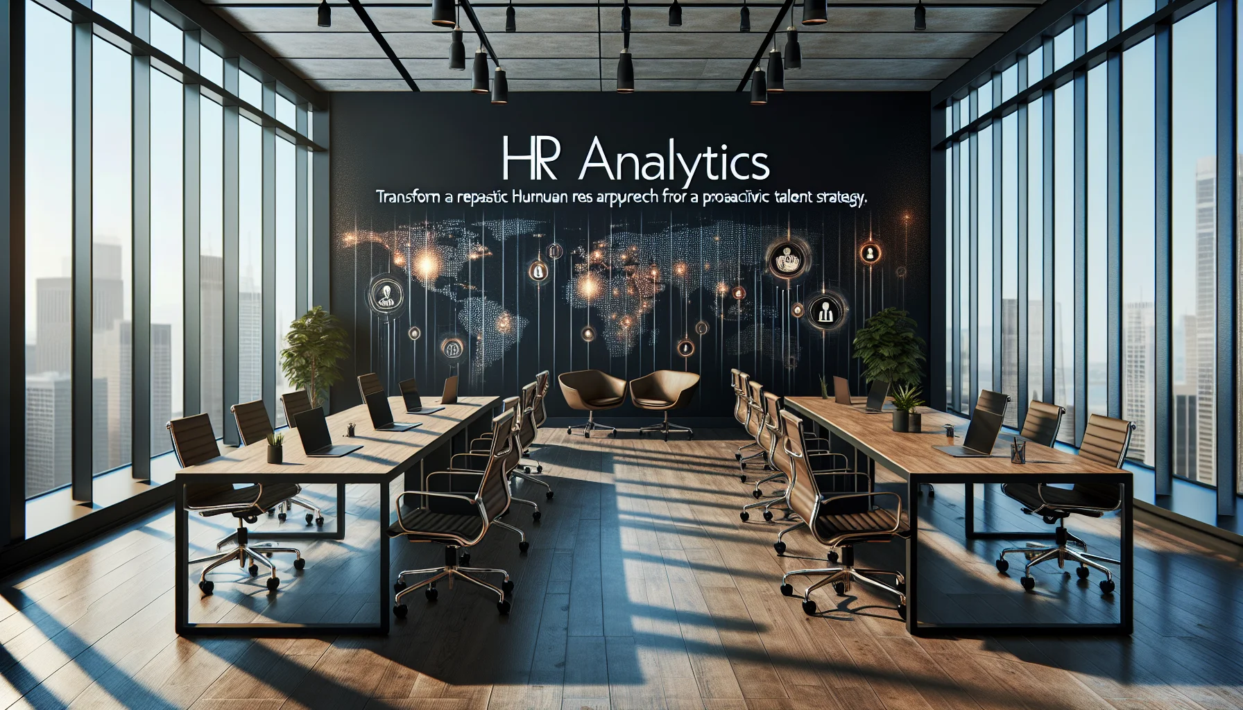 HR analytics dashboard showing turnover and productivity metrics