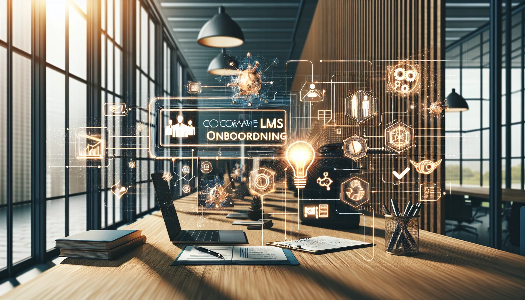 Dashboard view of corporate lms onboarding progress and metrics
