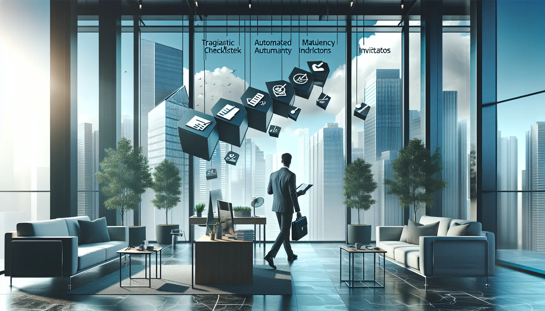 CFO reviewing manual to automated compliance migration checklist