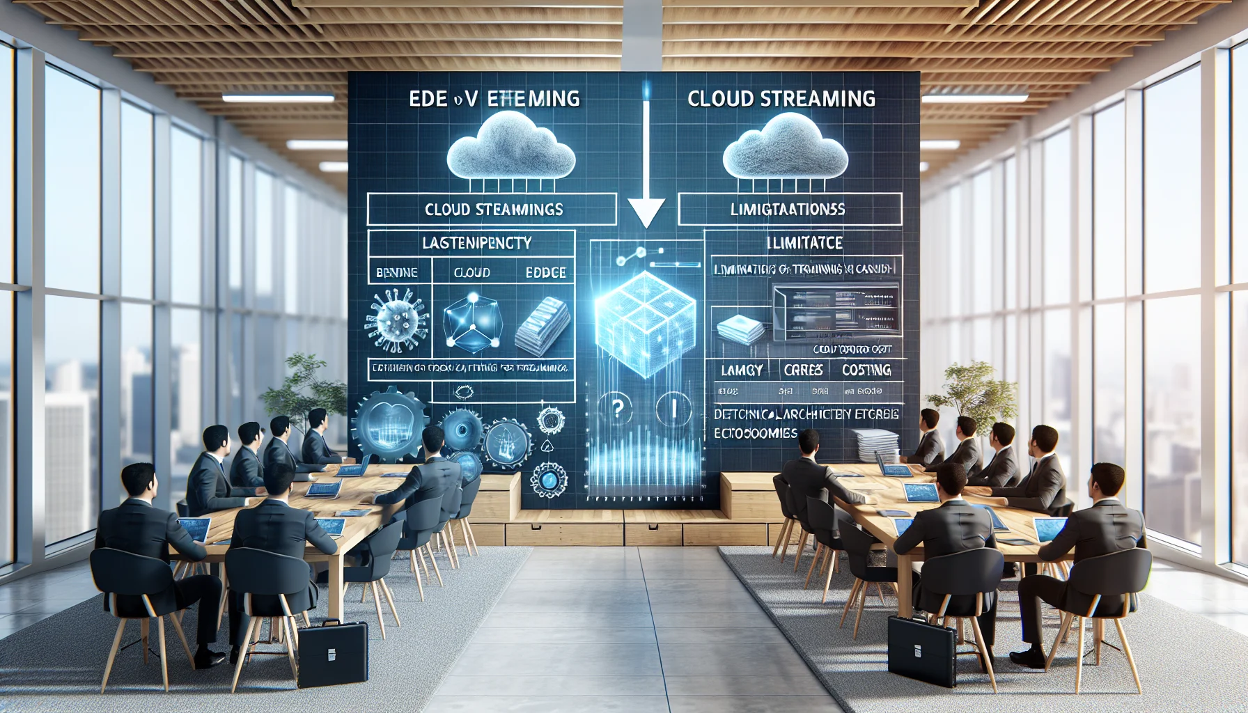 Diagram comparing edge vs cloud streaming latency and costs