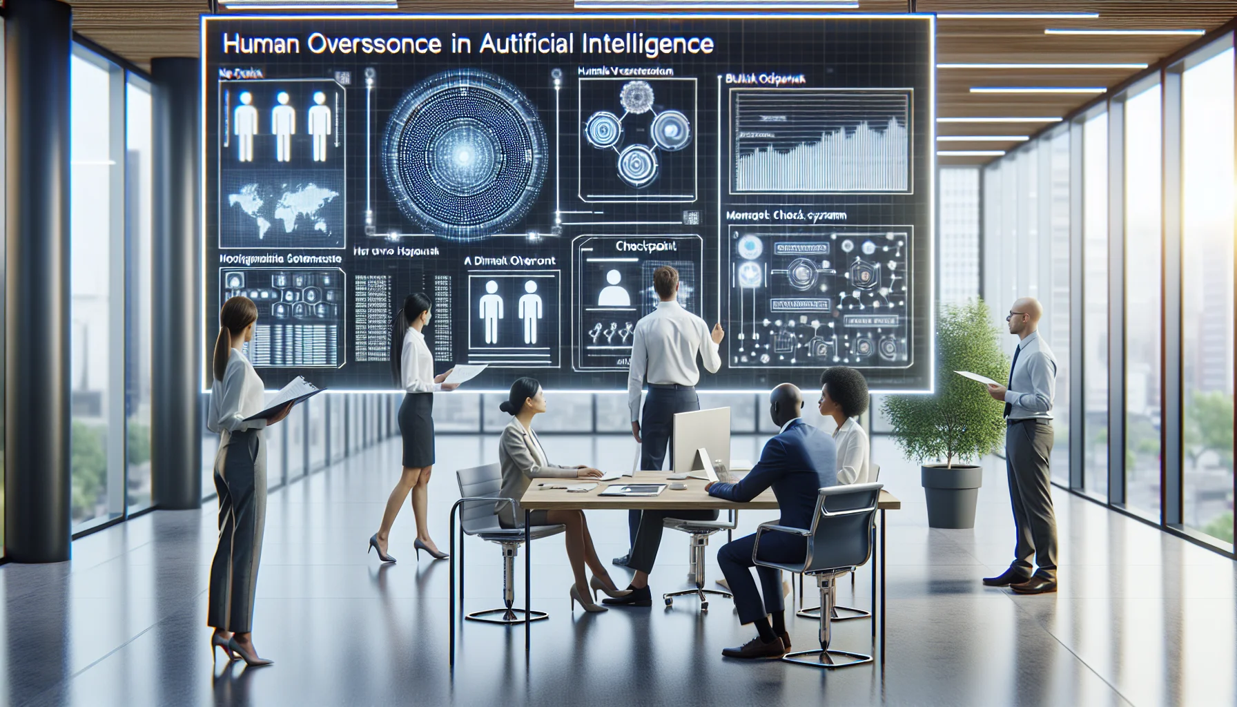 Team configuring human oversight in AI checkpoints dashboard