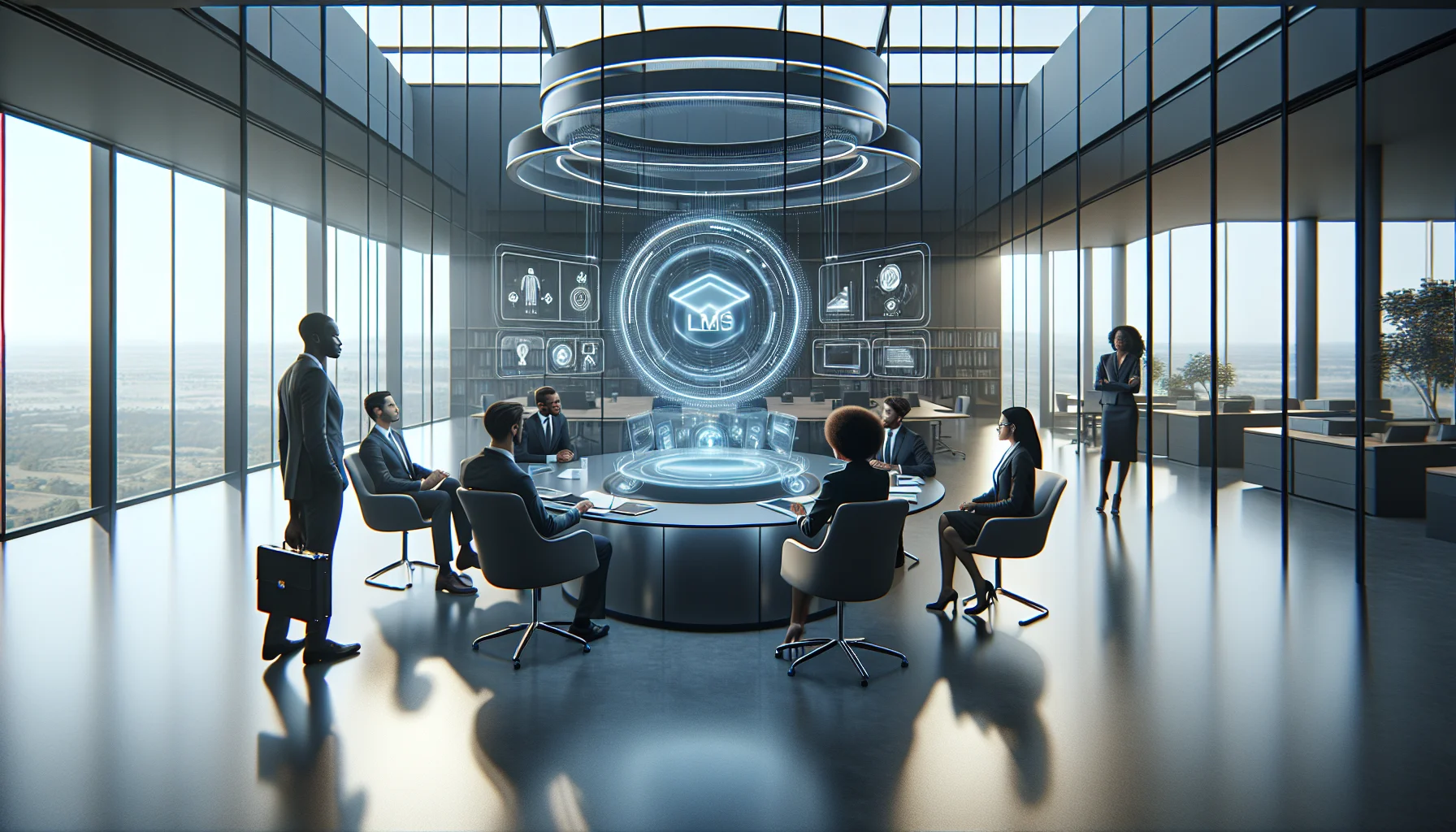 Team reviewing legacy training replacement roadmap on laptop