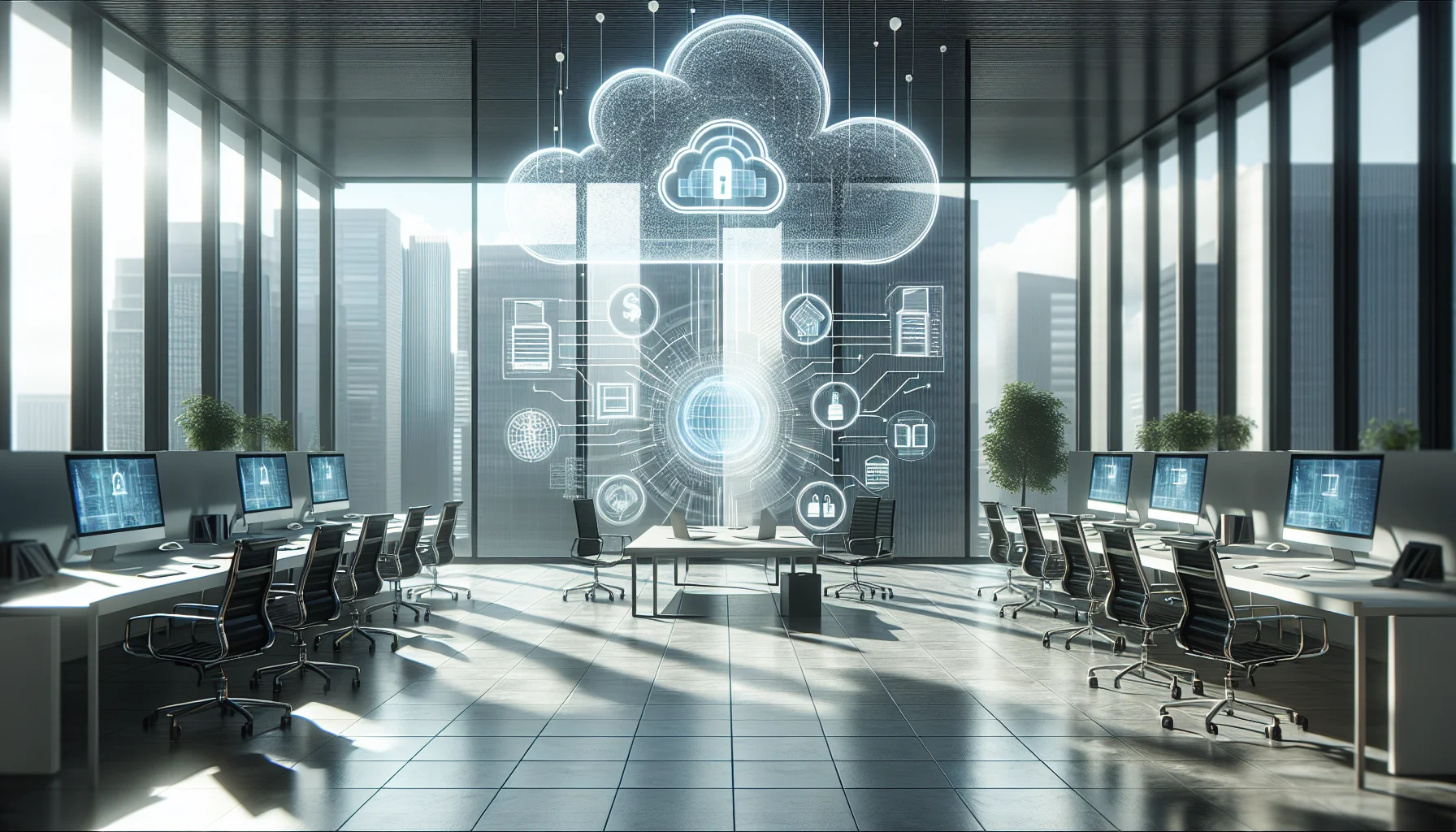 IT leaders reviewing hybrid cloud decision framework on laptop
