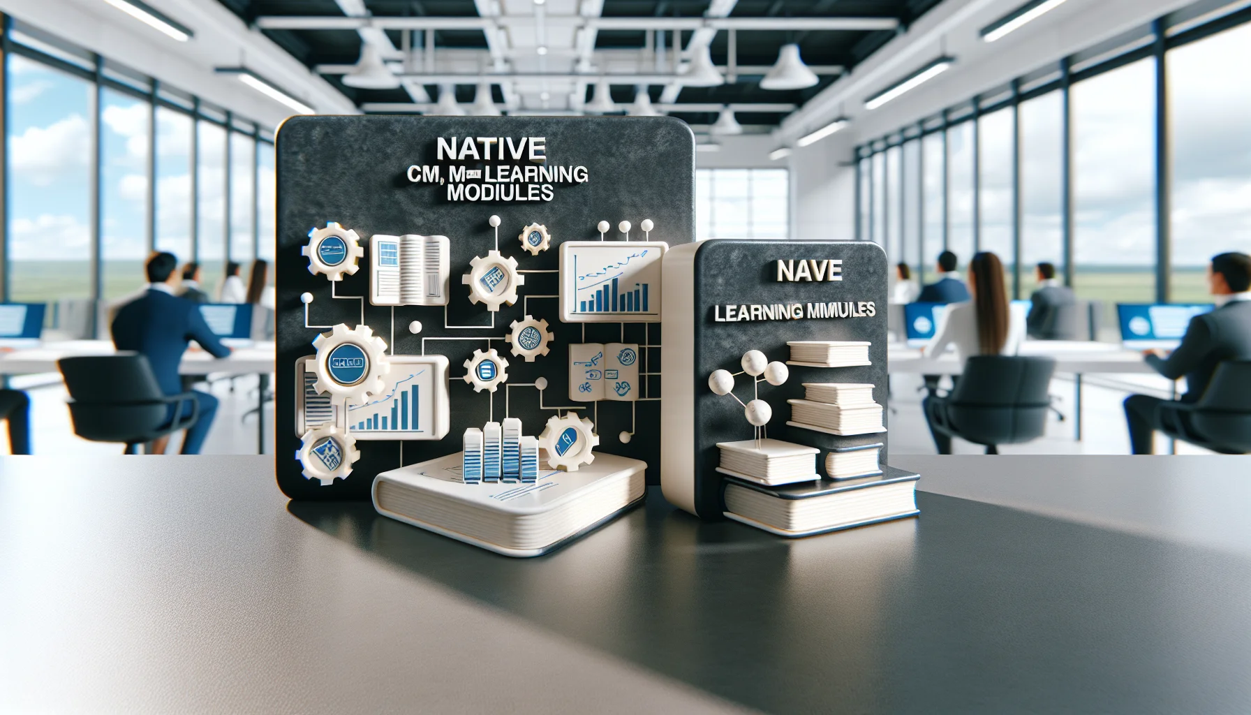 Team reviewing native CRM learning modules and LMS comparison on dashboard