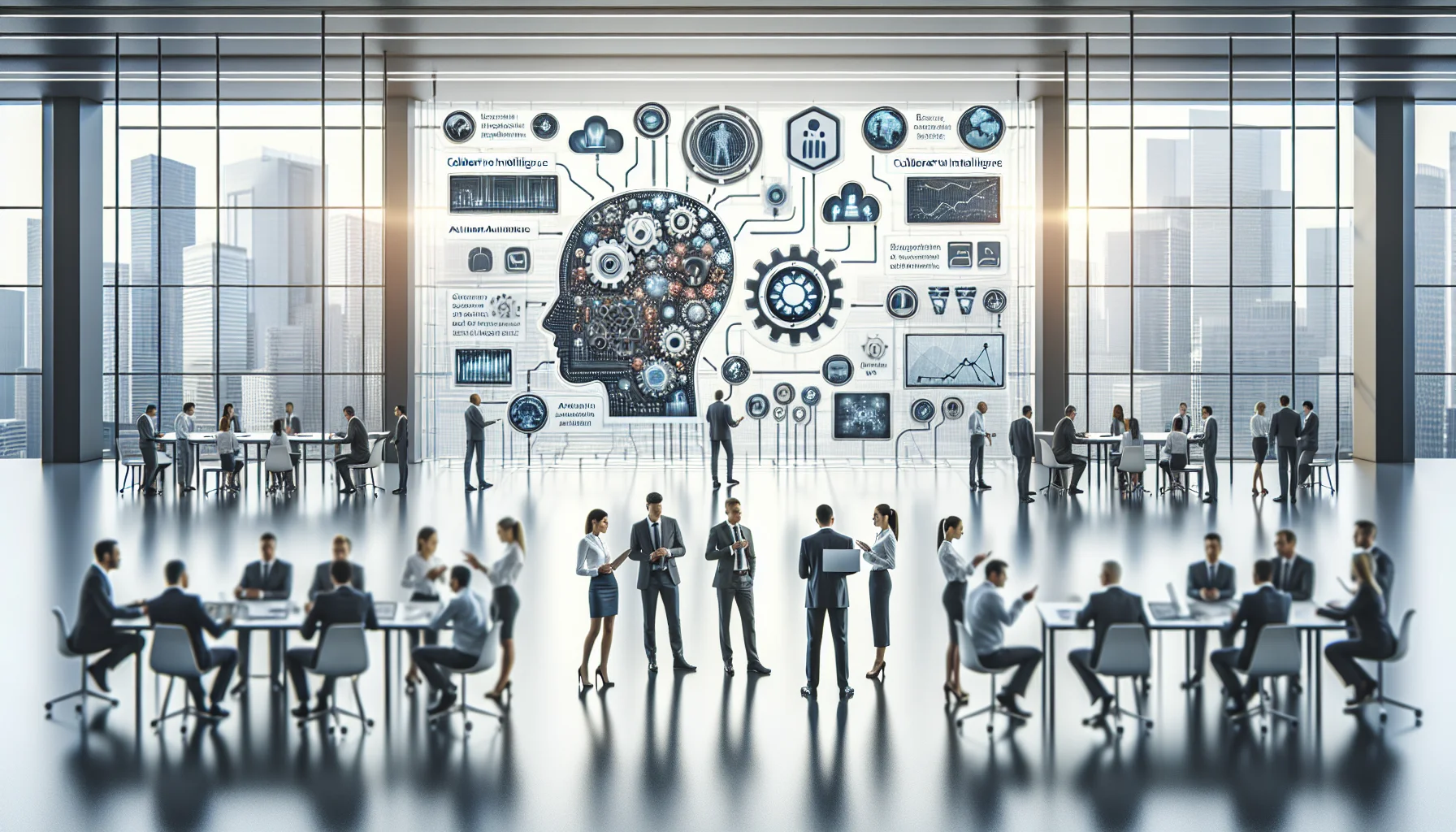 Team reviewing collaborative intelligence vs automation decision framework