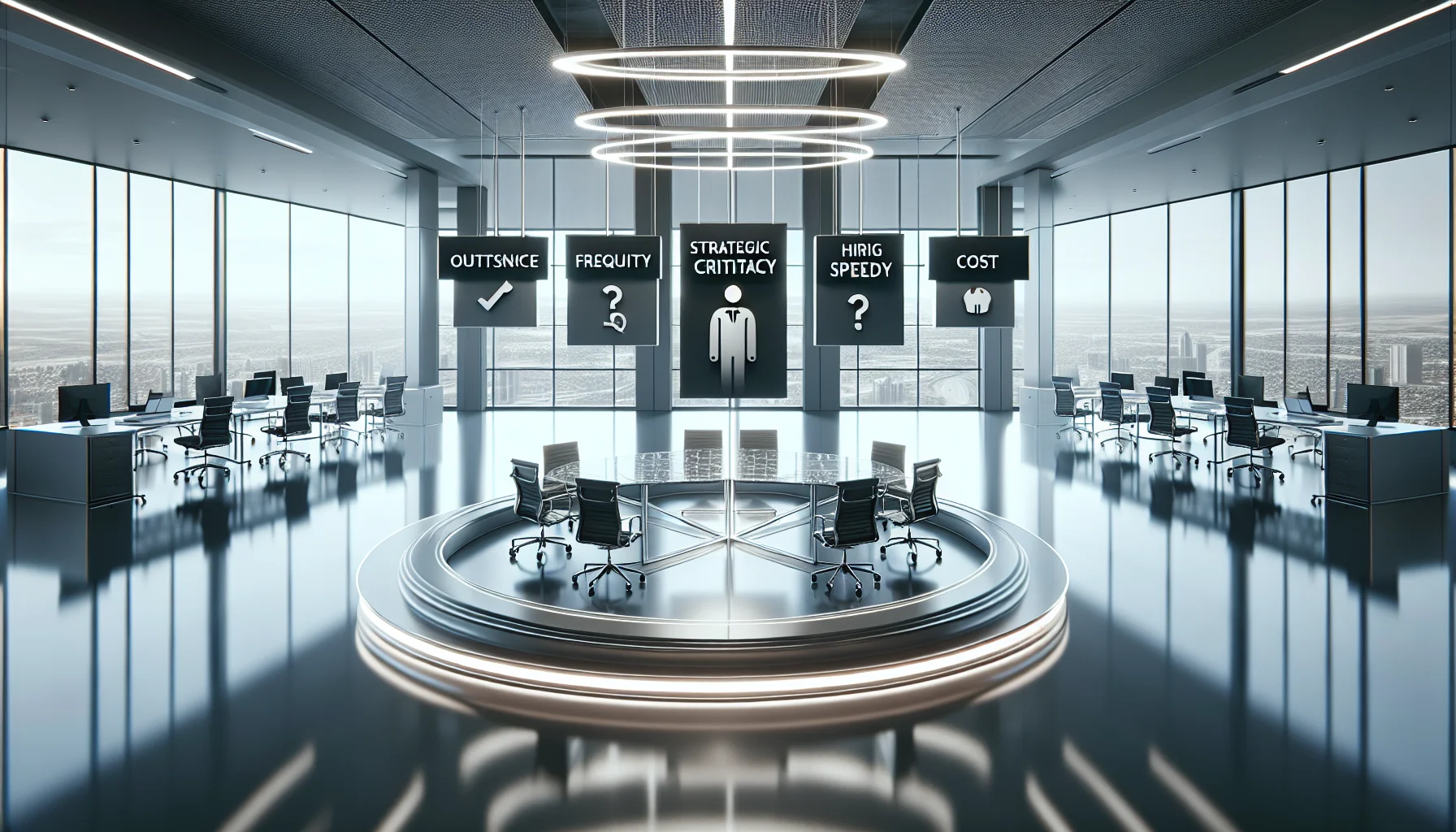 Team evaluating outsource digital marketing versus hire in-house